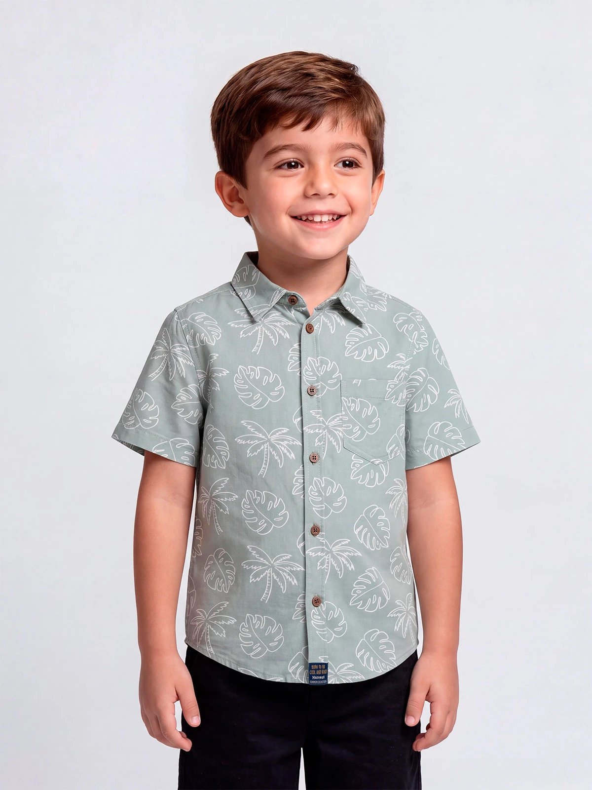 CAMISA MANGA CORTA NIÑO HARVEST HAWAIANA - 1
