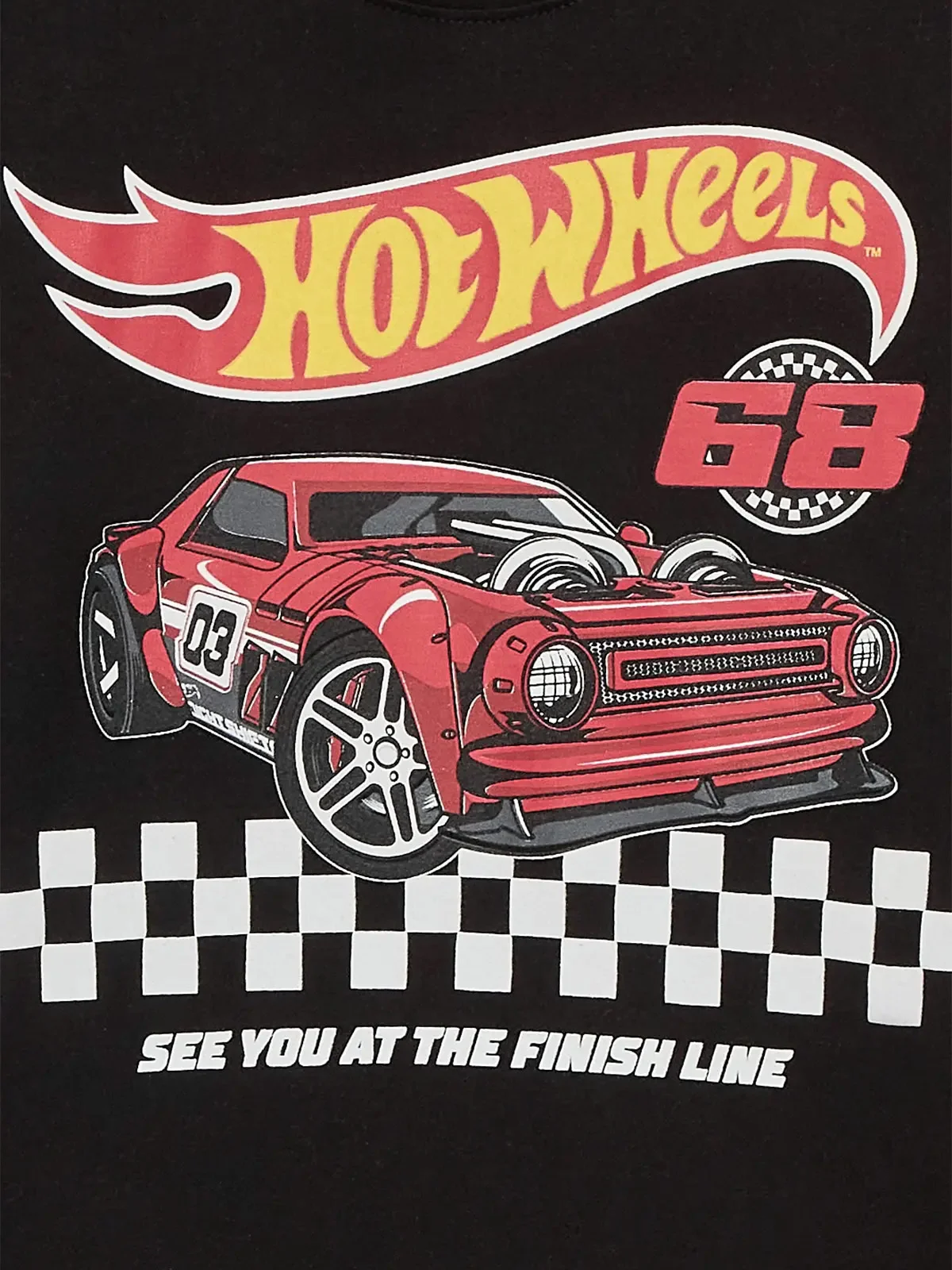 POLO MANGA LARGA ALGODÓN NIÑO HOT WHEELS NEGRO BÁSICO - 3