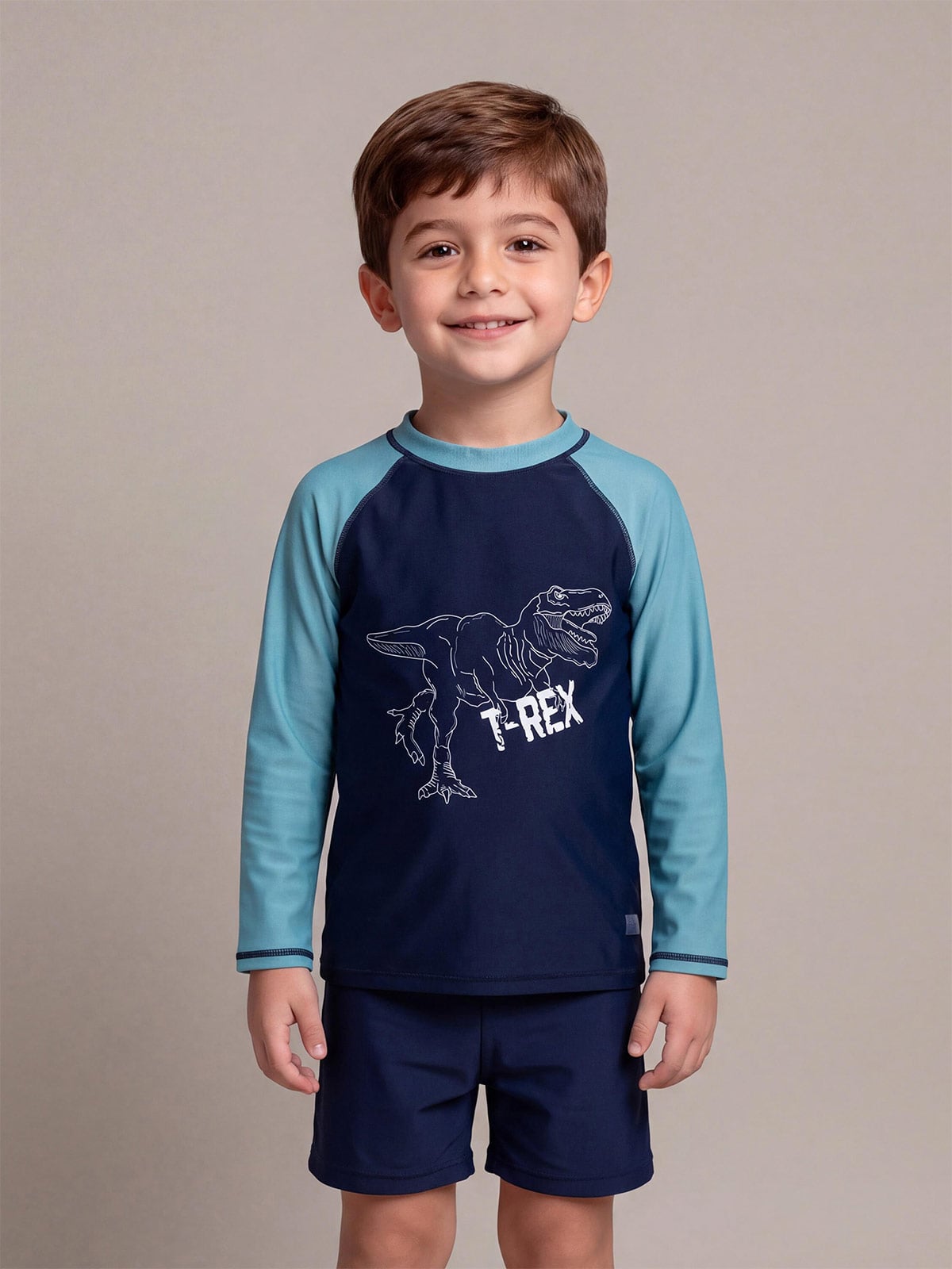 ROPA DE BAÑO POLO MANGA LARGA UV NIÑO HARVEST - 1