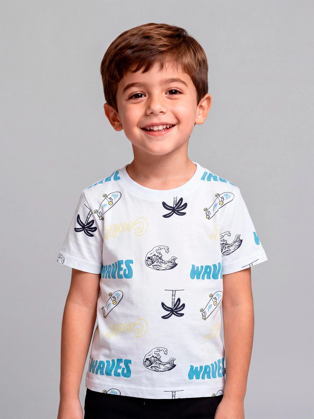 POLO MANGA CORTA ALGODÓN NIÑO HARVEST PRINT - 1