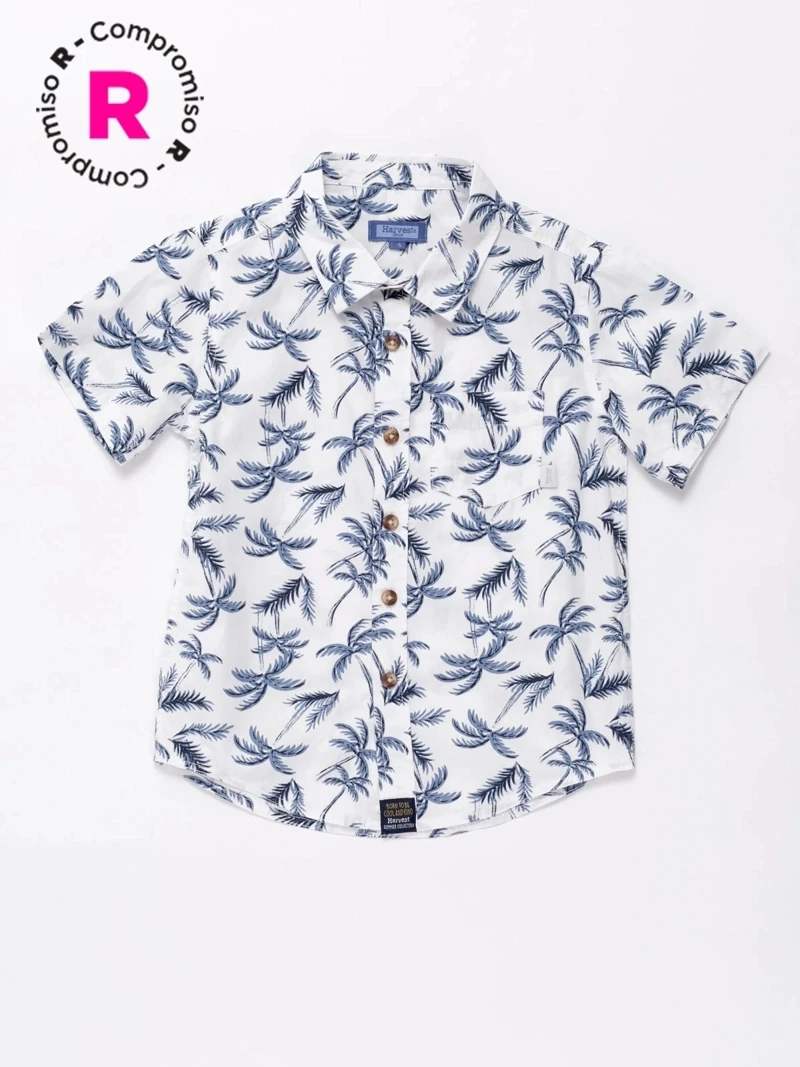 CAMISA MANGA CORTA ALGODÓN NIÑO HARVEST - 1