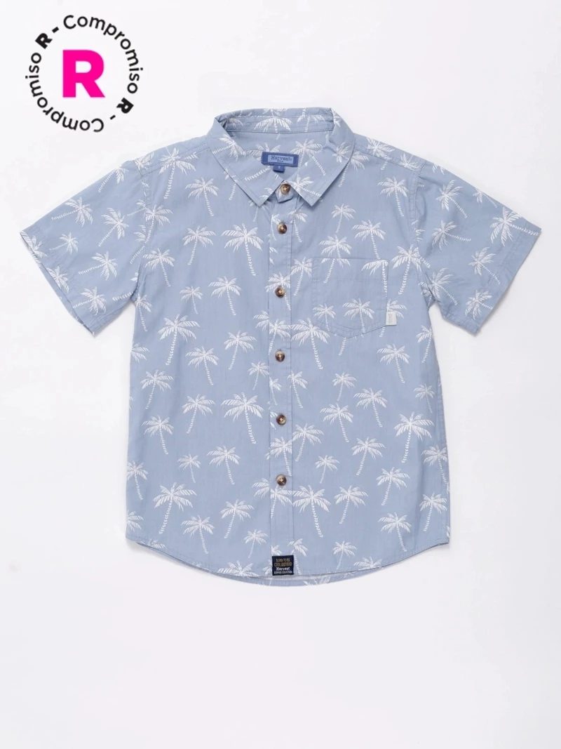 CAMISA MANGA CORTA ALGODÓN NIÑO HARVEST - 1