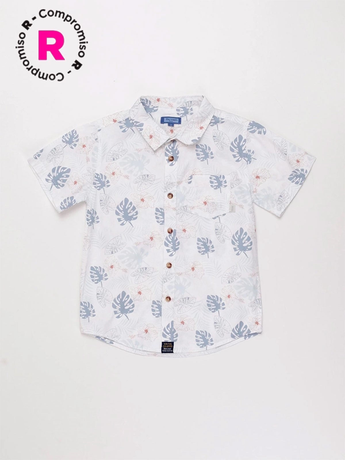 CAMISA MANGA CORTA ALGODÓN NIÑO HARVEST - 1