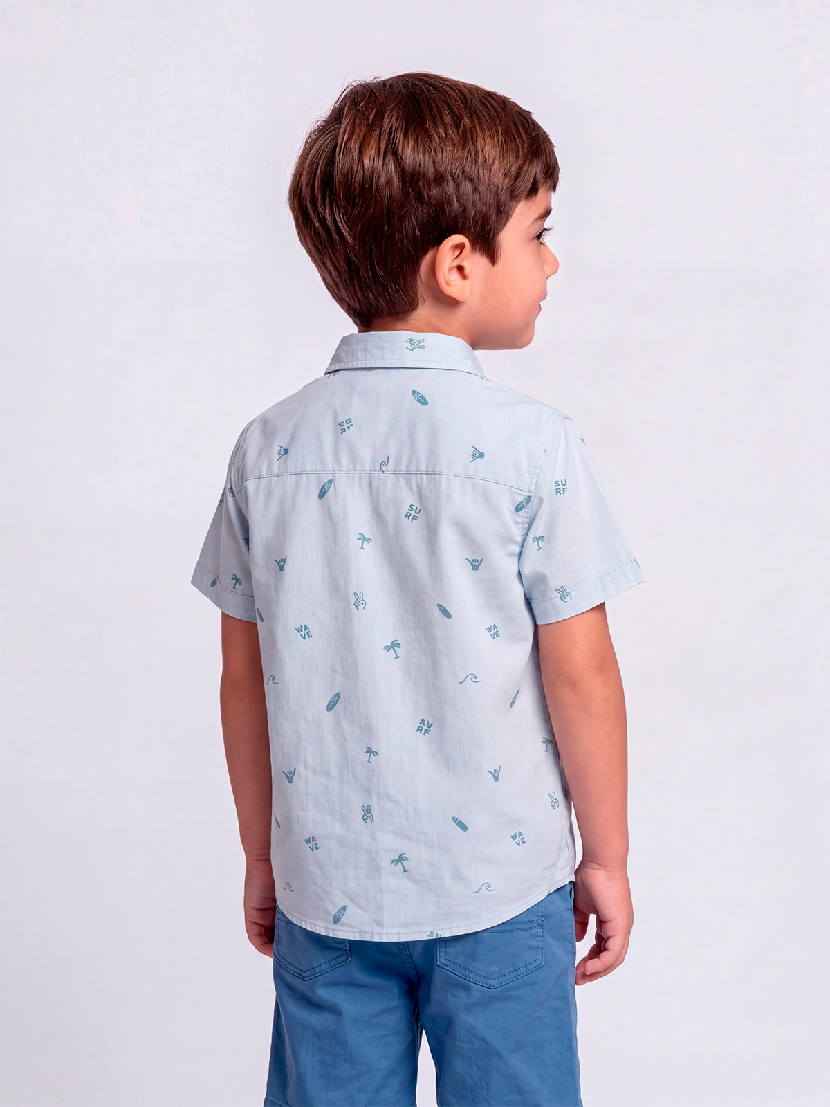 CAMISA MANGA CORTA ALGODÓN NIÑO HARVEST MINI PRINIT - 2