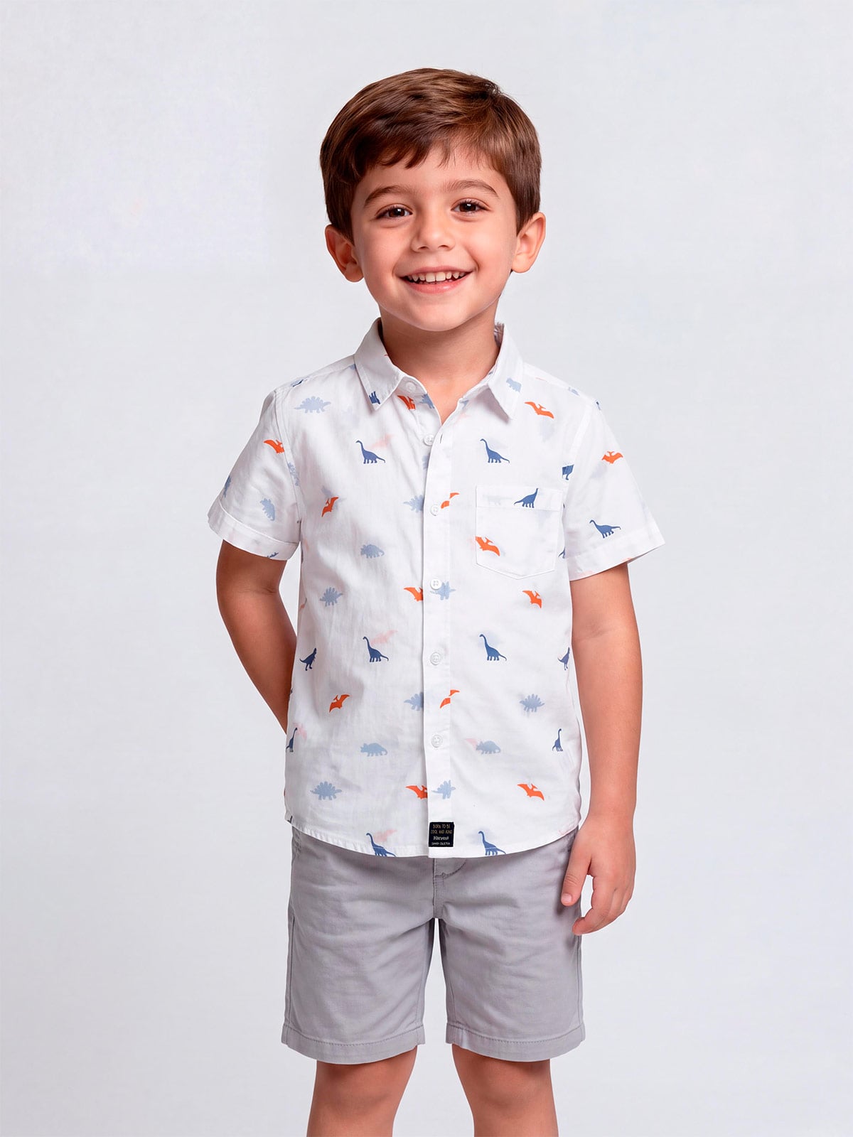 CAMISA MANGA CORTA ALGODÓN NIÑO HARVEST MINI PRINIT - 1