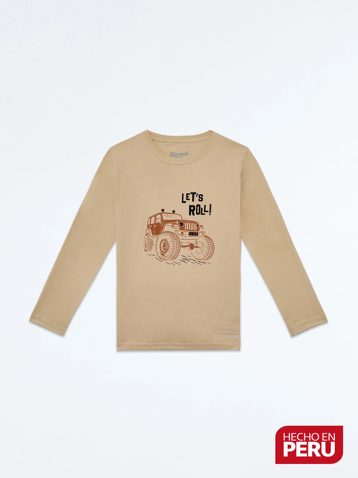 POLO MANGA LARGA ALGODÓN ESTAMPADO NIÑO HARVEST - 1