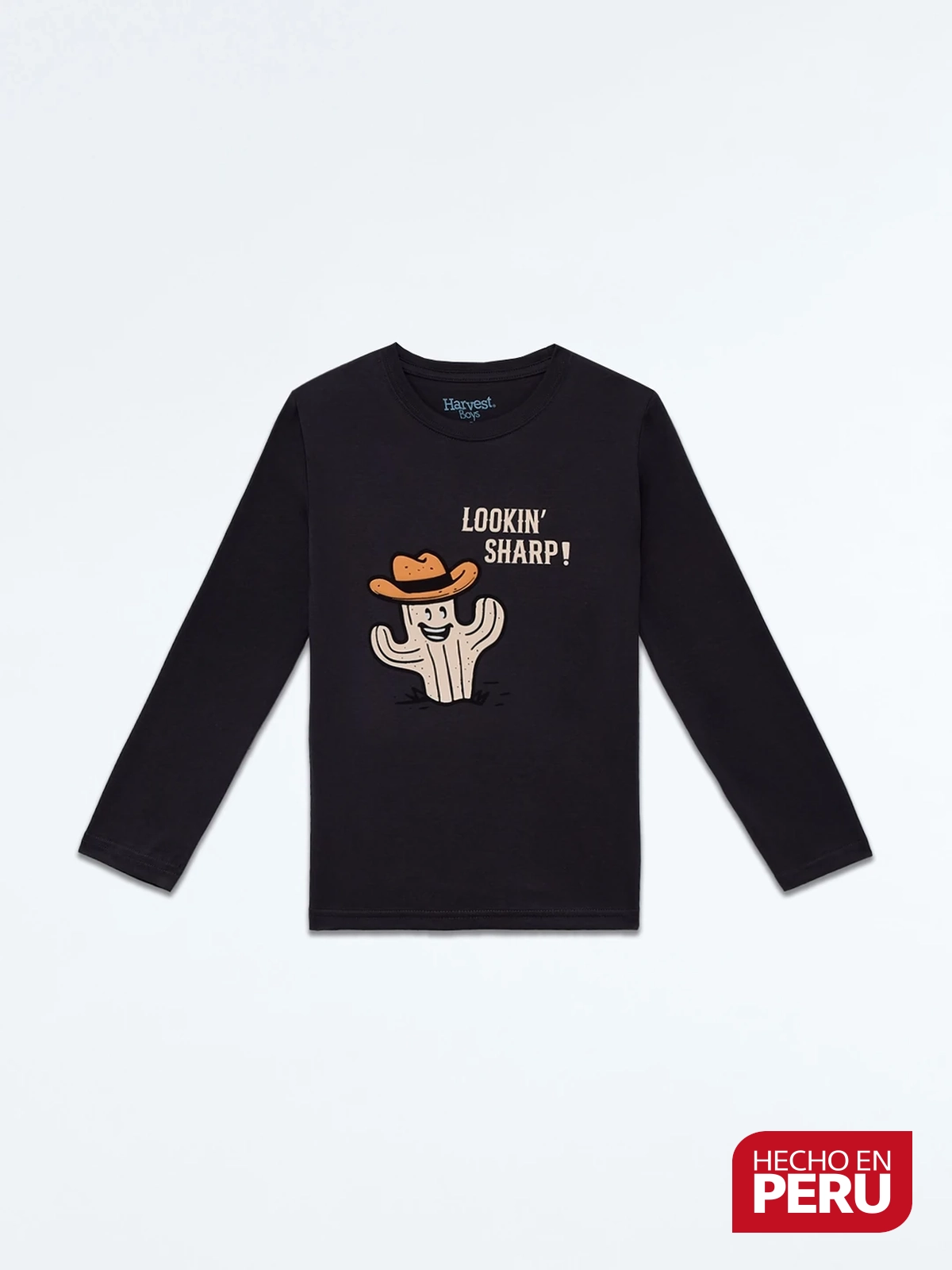 POLO MANGA LARGA ALGODÓN ESTAMPADO NIÑO HARVEST - 1