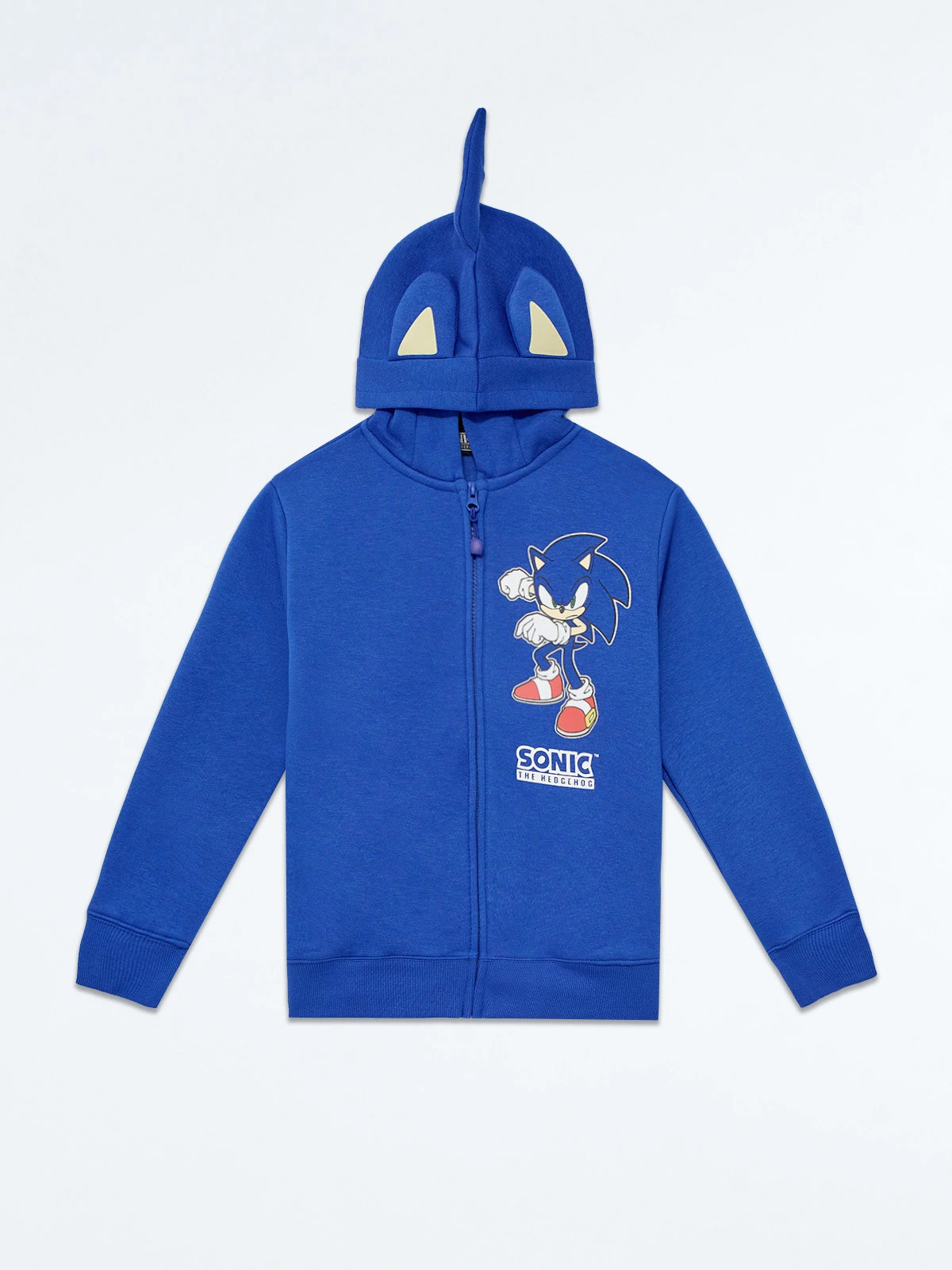 POLERA ALGODÓN NIÑO SONIC AZUL BÁSICA - 1