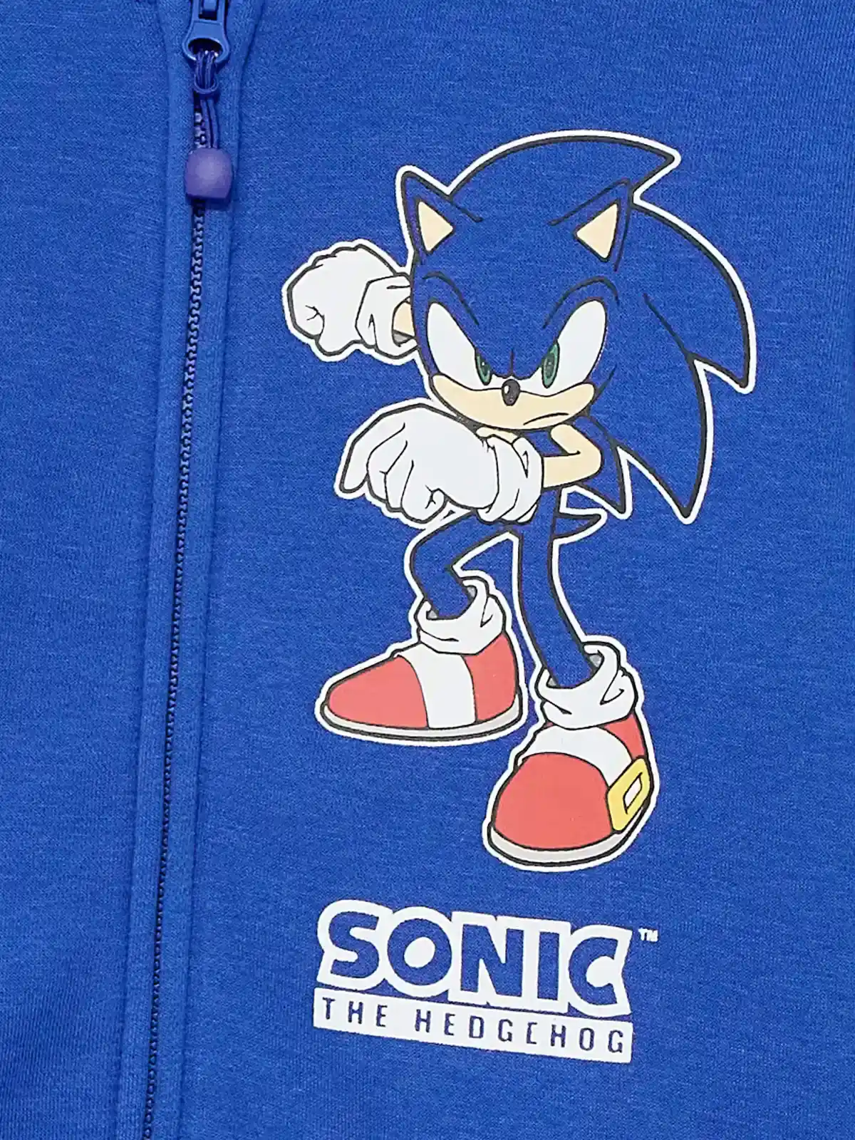 POLERA ALGODÓN NIÑO SONIC AZUL BÁSICA - 3