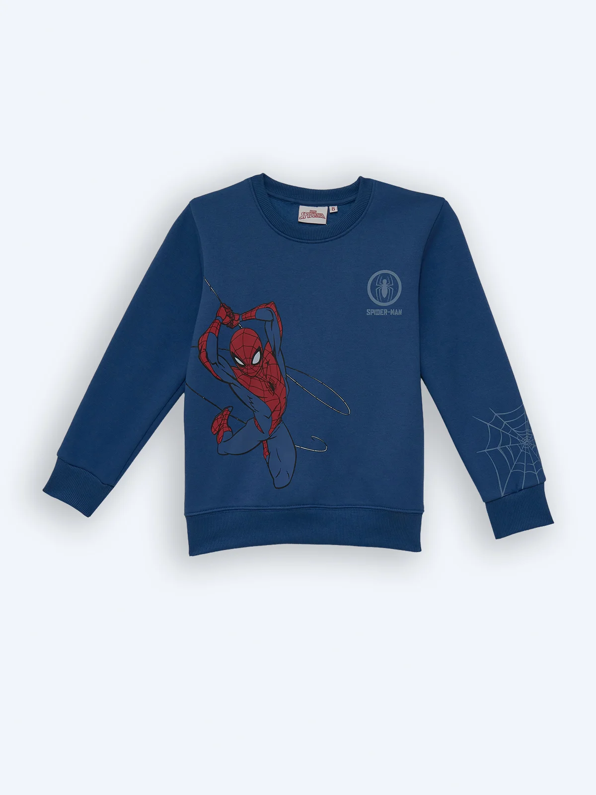 POLERA ALGODÓN NIÑO SPIDERMAN CELESTE - 1