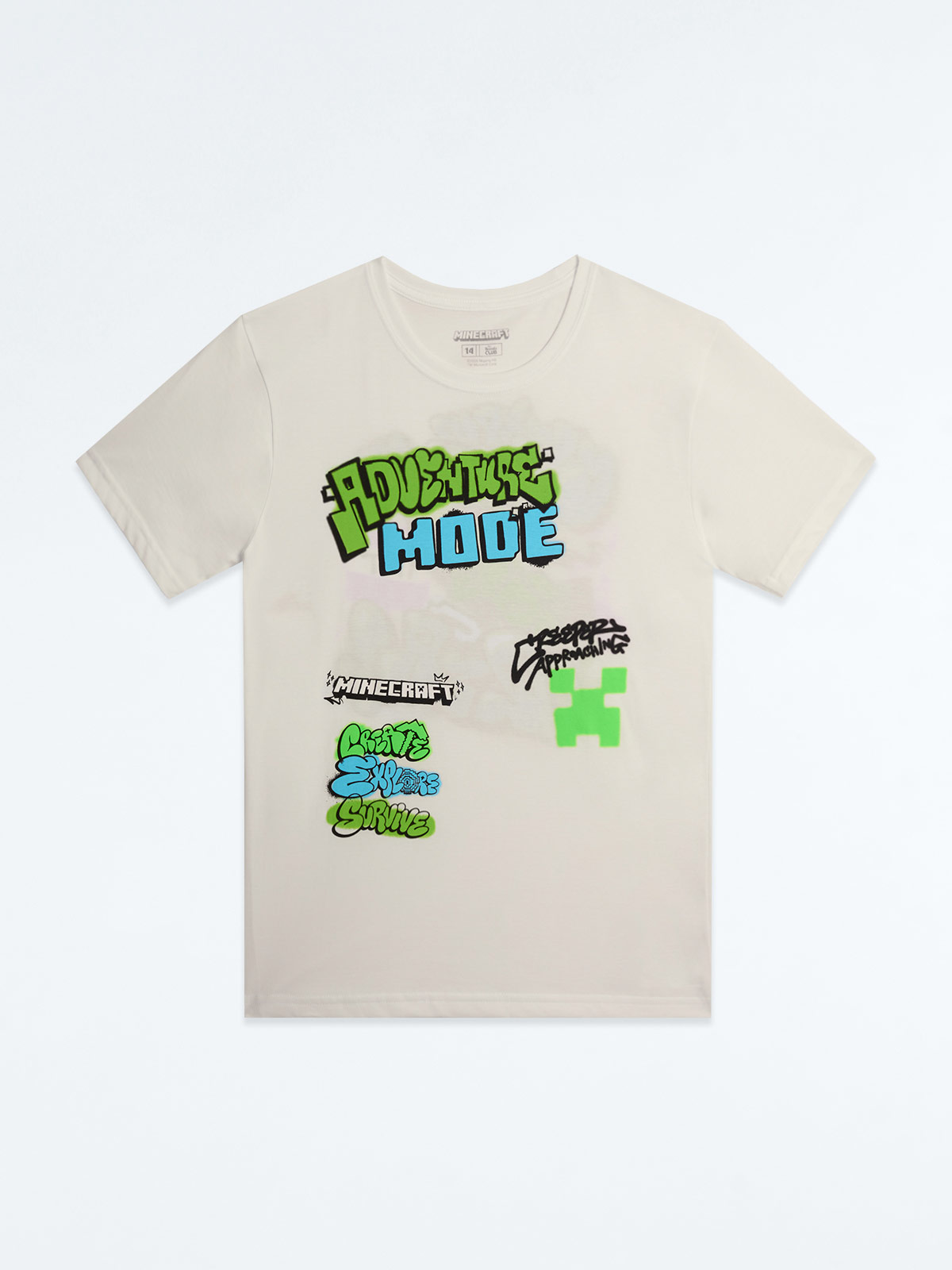 POLO MANGA CORTA ALGODÓN NIÑO MINECRAFT GRAFFITI - 1