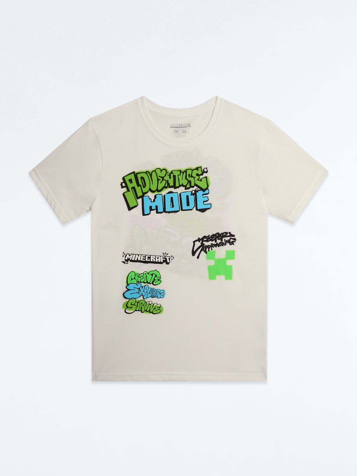 POLO MANGA CORTA ALGODÓN NIÑO MINECRAFT GRAFFITI - 1