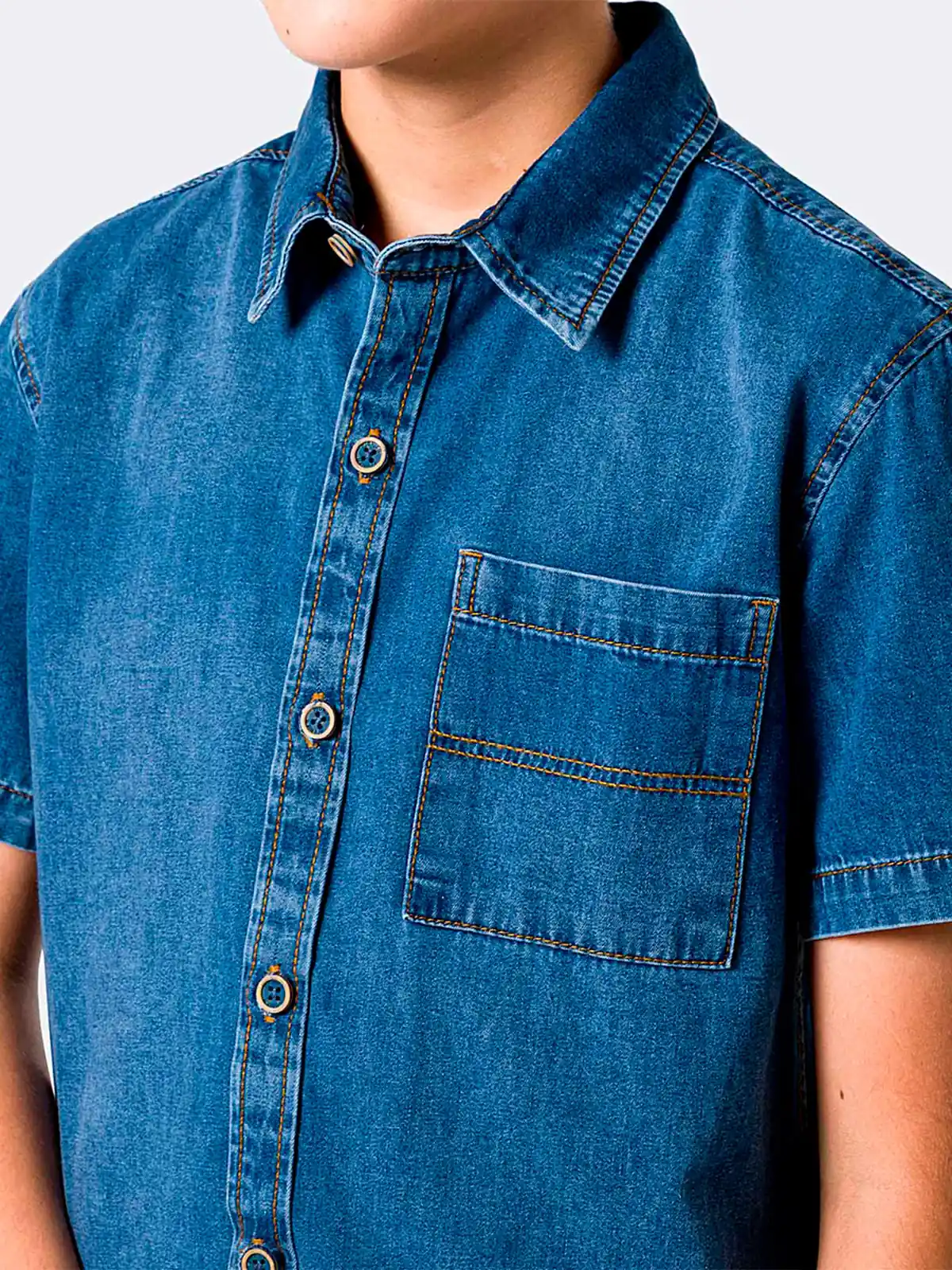CAMISA MANGA CORTA NIÑO PIONIER JEAN LIGHT AKEEM - 3