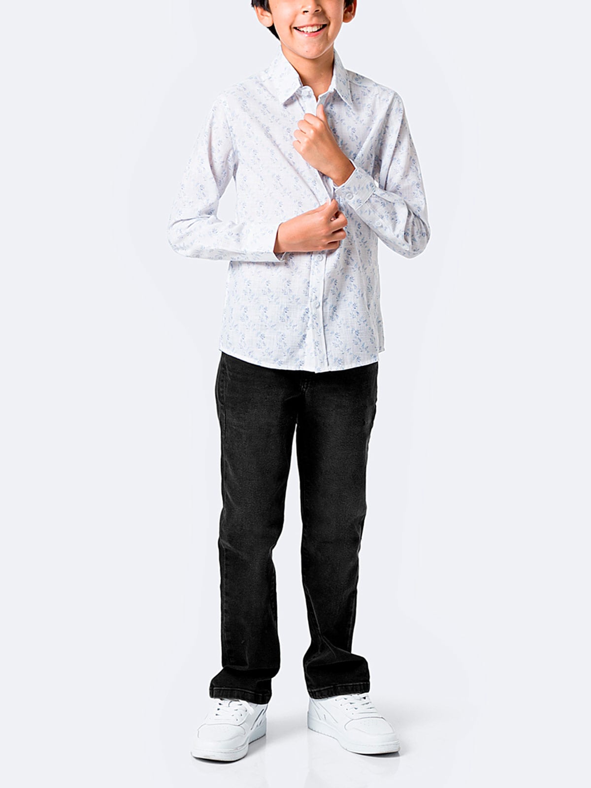 CAMISA MANGA LARGA NIÑO PIONIER FULL PRINT LAKEH - 1