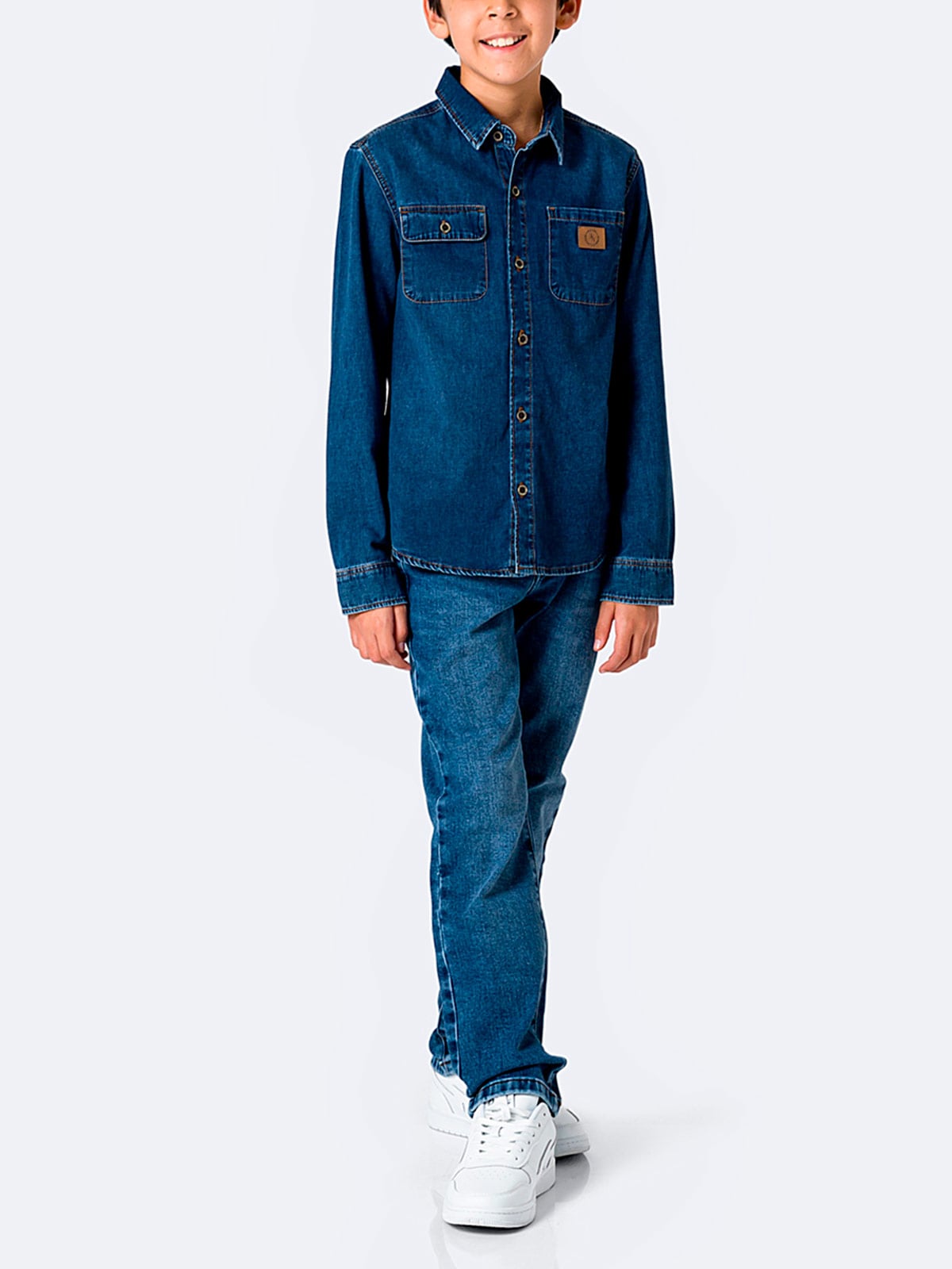 CAMISA MANGA LARGA NIÑO PIONIER JEAN LIGHT FELLIPEH - 1