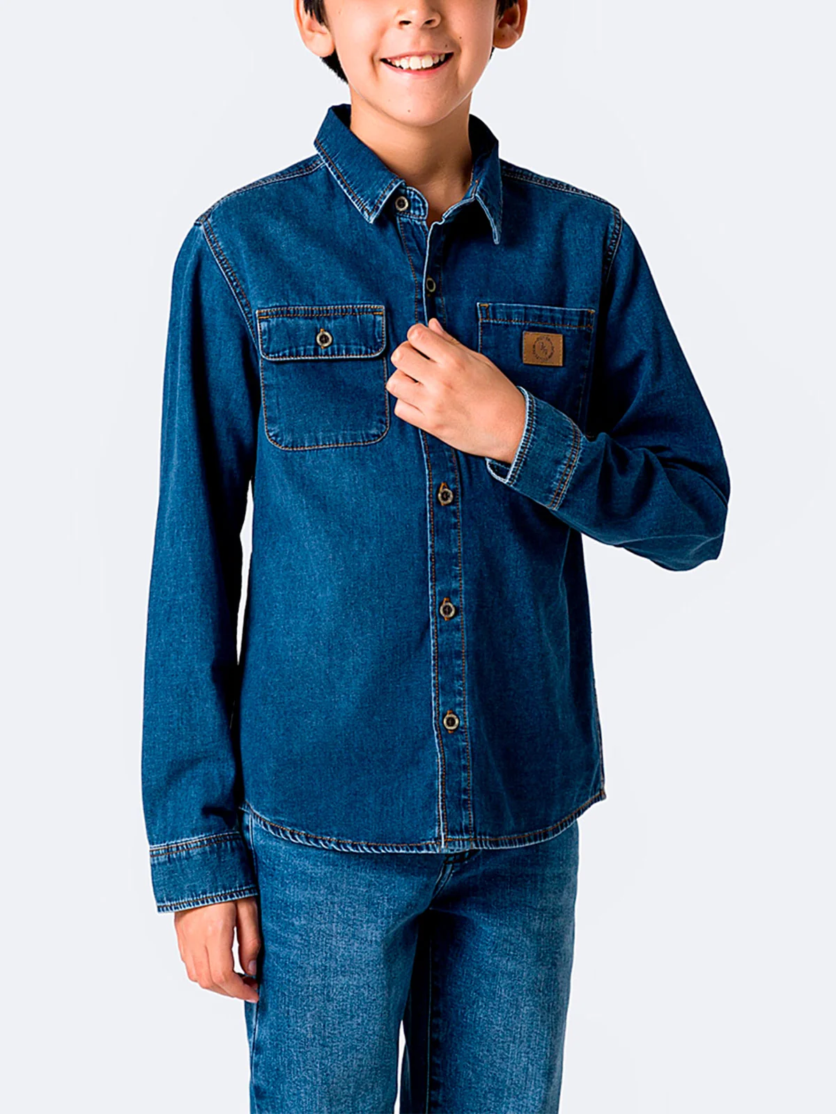 CAMISA MANGA LARGA NIÑO PIONIER JEAN LIGHT FELLIPEH - 2
