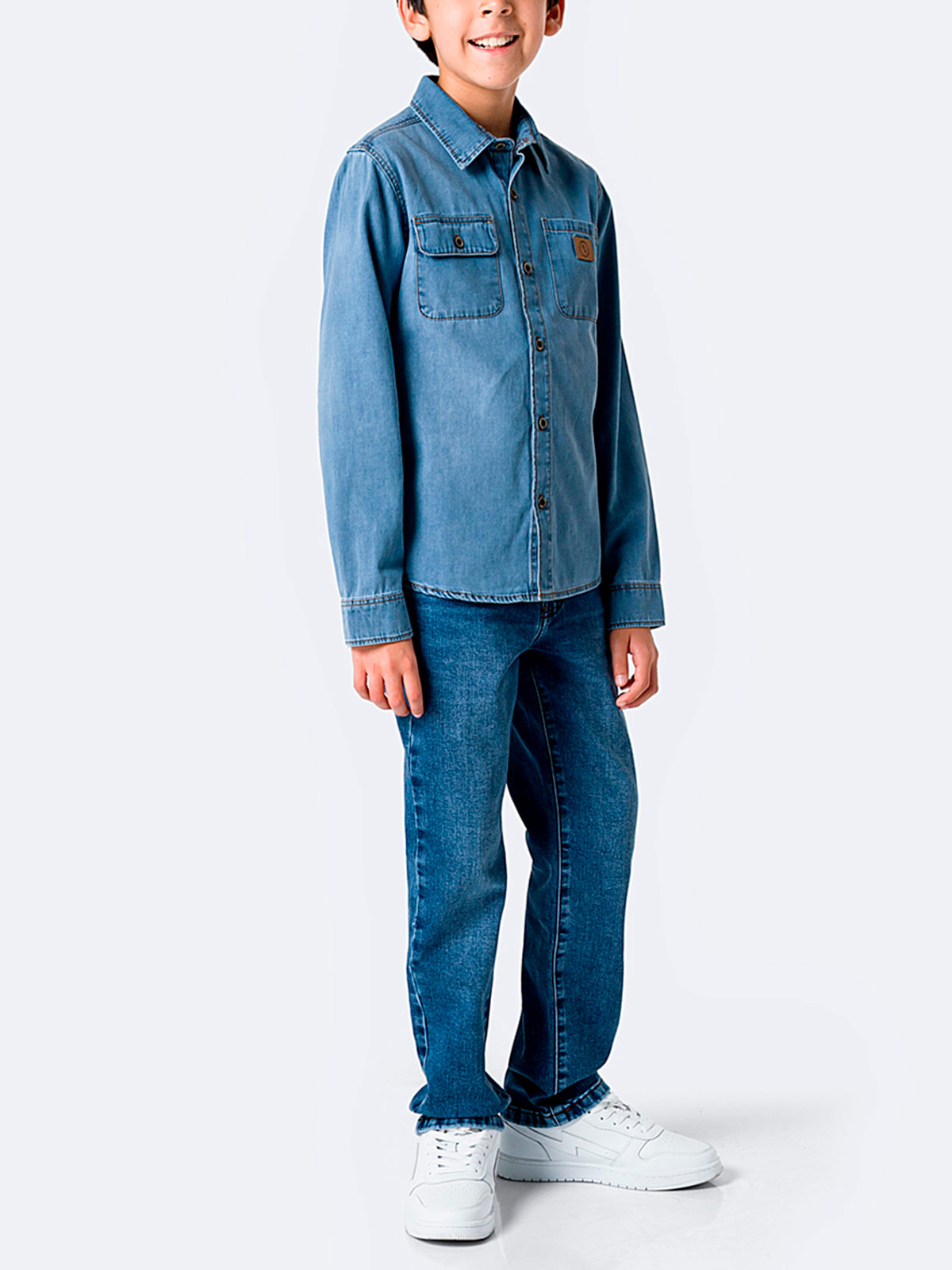 CAMISA MANGA LARGA NIÑO PIONIER JEAN LIGHT FELLIPEH - 1
