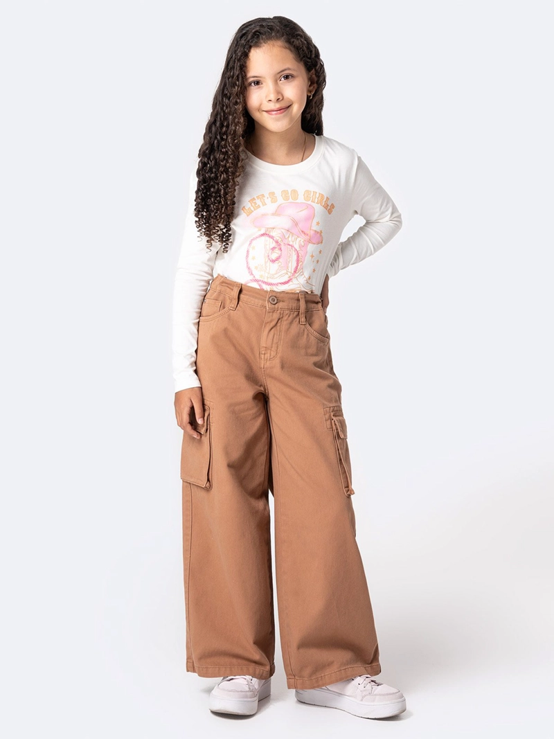 PANTALÓN LARGO ALGODÓN WIDELEG NIÑA PIONIER DANIELAHH - 1