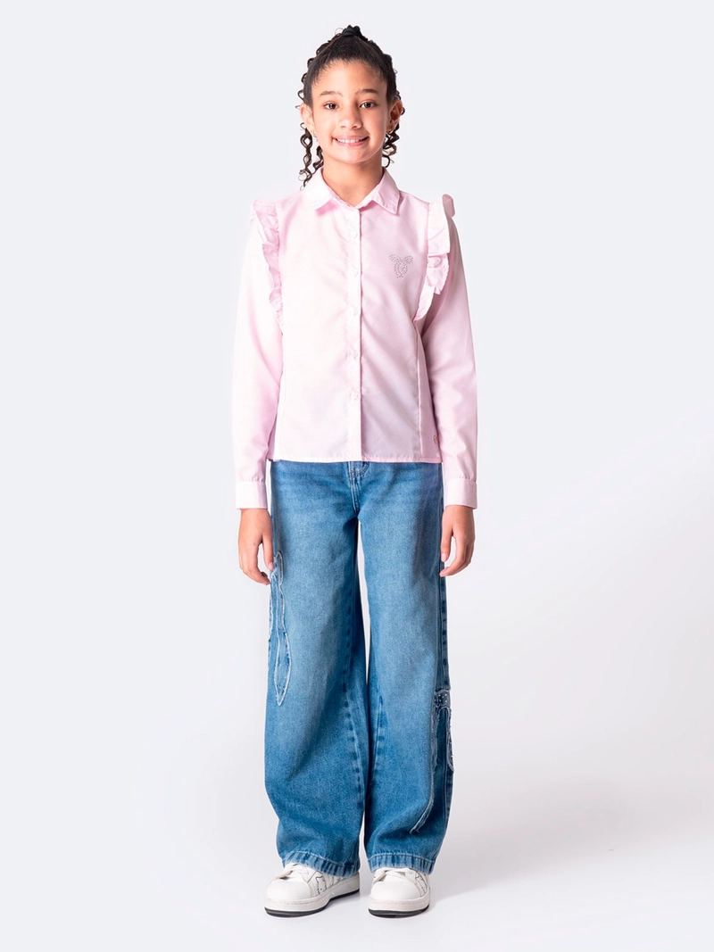 BLUSA MANGA LARGA REGULAR FIT NIÑA PIONIER AHMELIA - 1