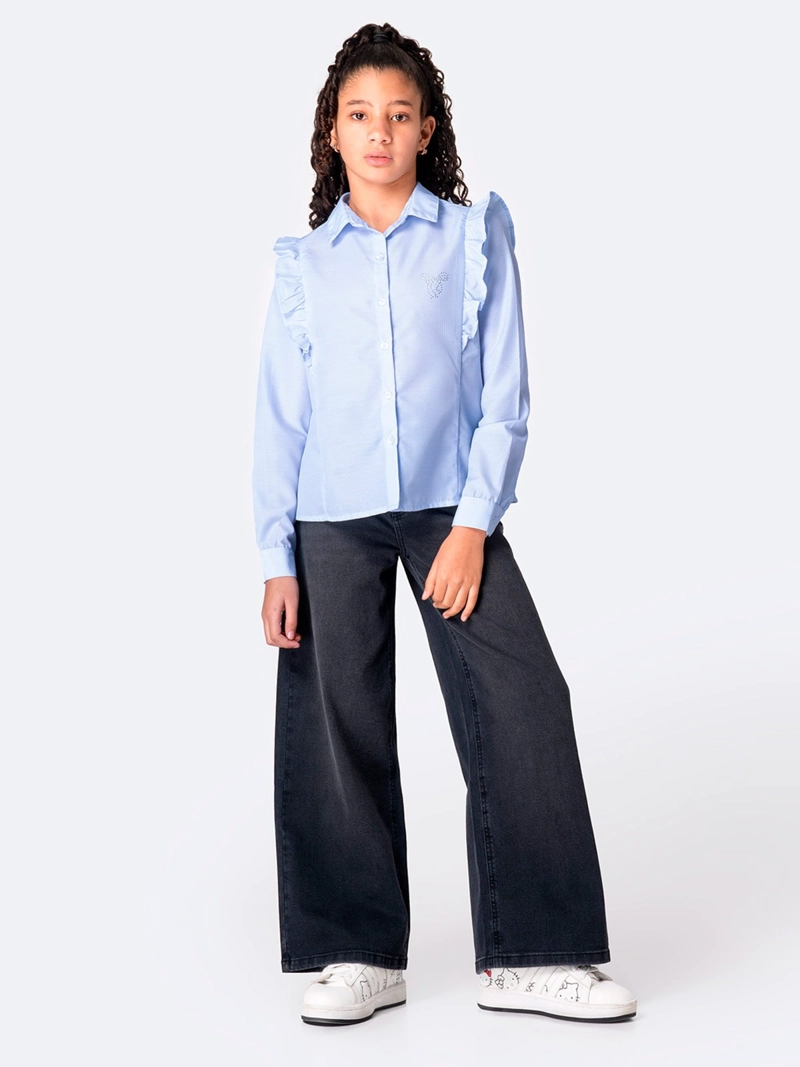 BLUSA MANGA LARGA REGULAR FIT NIÑA PIONIER AHMELIA - 1