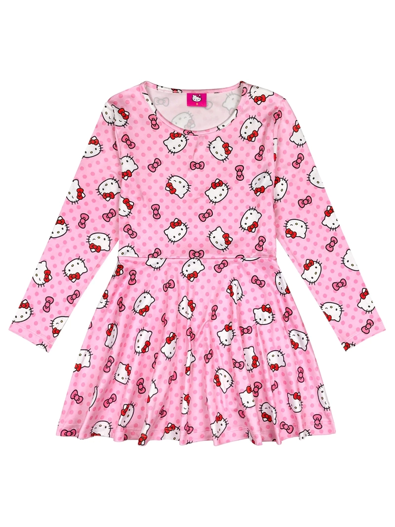 VESTIDO CORTO NIÑA HELLO KITTY ROSADO BA0235R - 1