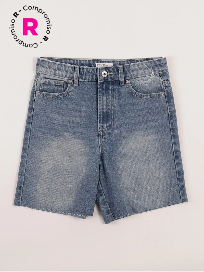 SHORT DENIM ALGODÓN NIÑA INDEX - 1