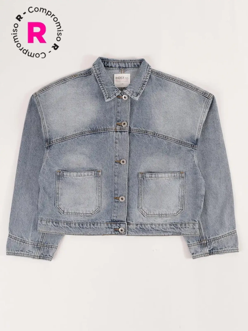 CASACA DENIM ALGODÓN NIÑA INDEX - 1
