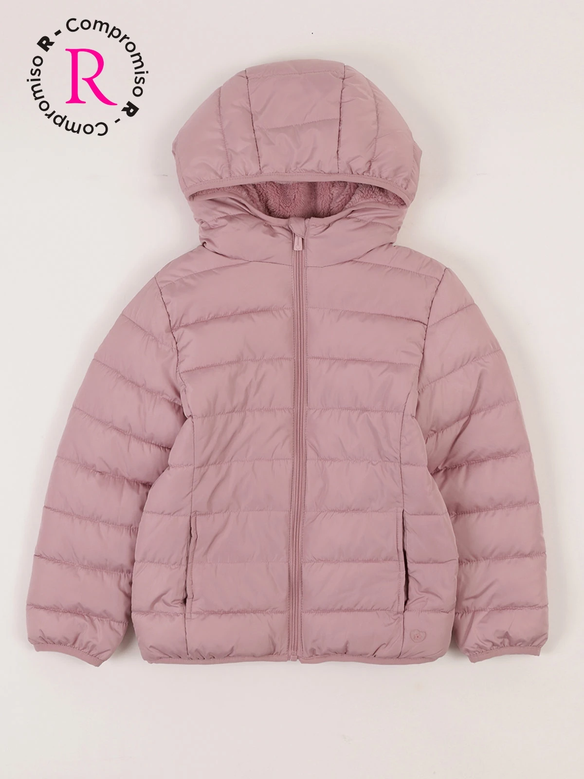 CASACA CON CAPUCHA Y CON FORRO CORAL FLEECE NIÑA HARVEST - 1