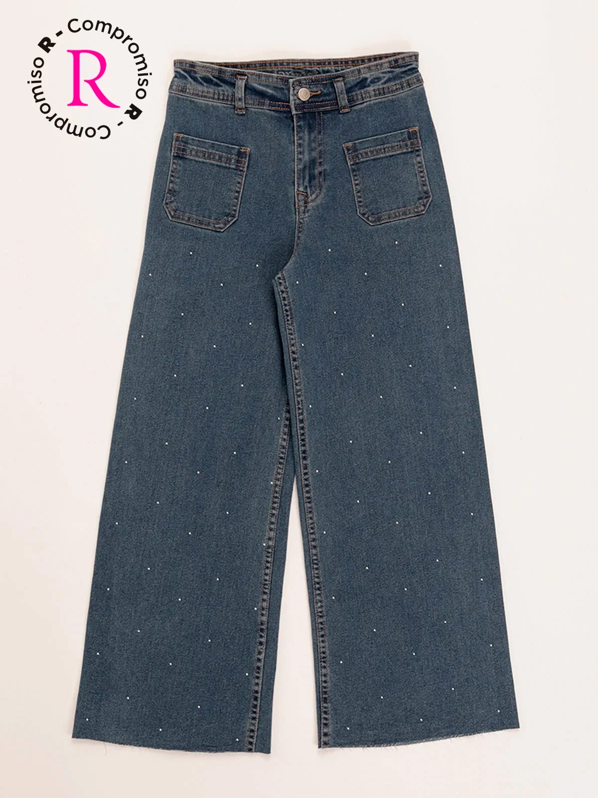 JEAN CON APLICACIÓN STUDS NIÑA HARVEST - 3