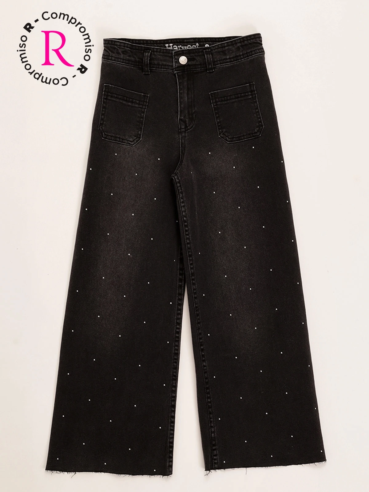 JEAN CON APLICACIÓN STUDS NIÑA HARVEST - 1