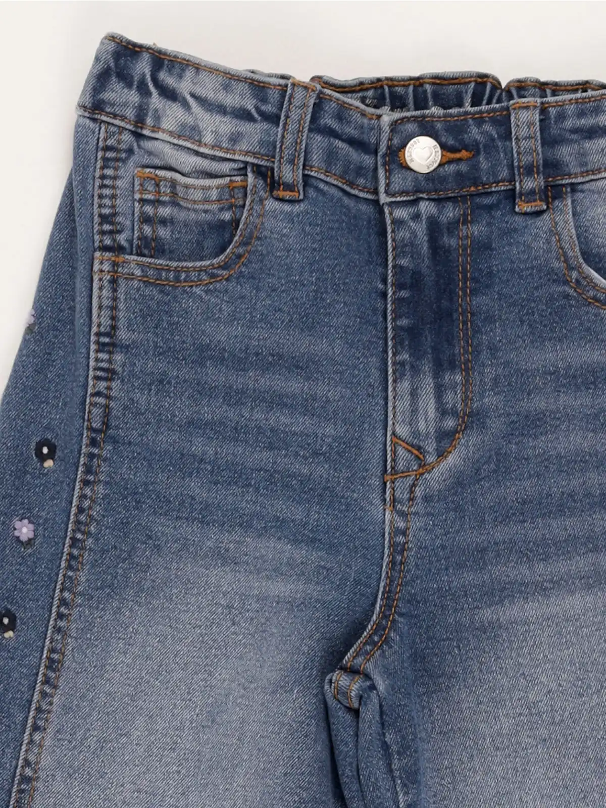 JEAN DENIM BORDADO NIÑA HARVEST - 3