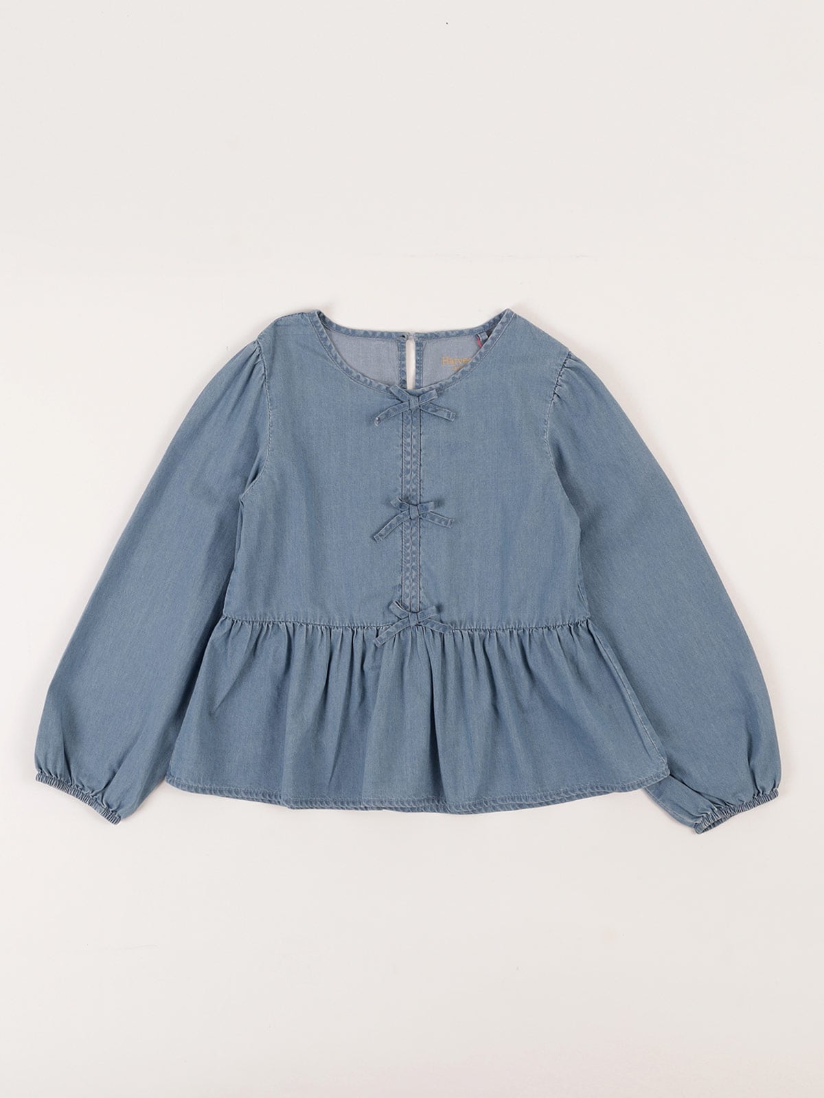 BLUSA MANGA LARGA DENIM ALGODÓN NIÑA HARVEST - 1