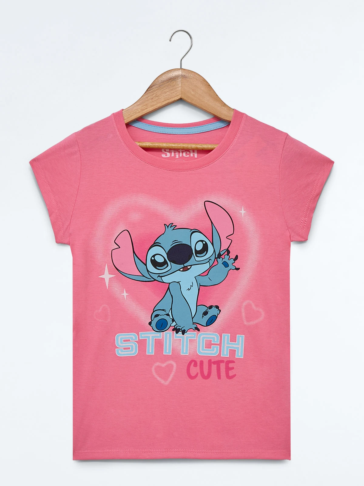 CONJUNTO ALGODÓN ROSADO STITCH PARA NIÑA - 1