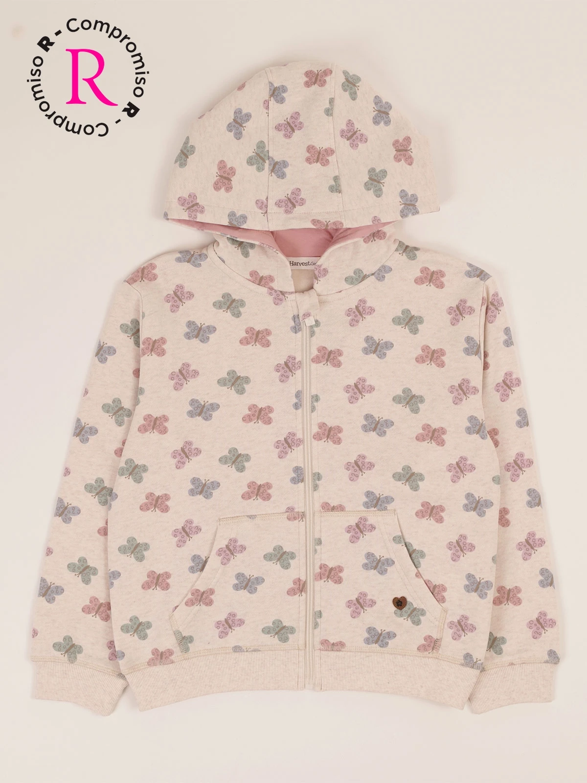 POLERA CAPUCHA FULL PRINT NIÑA HARVEST - 1