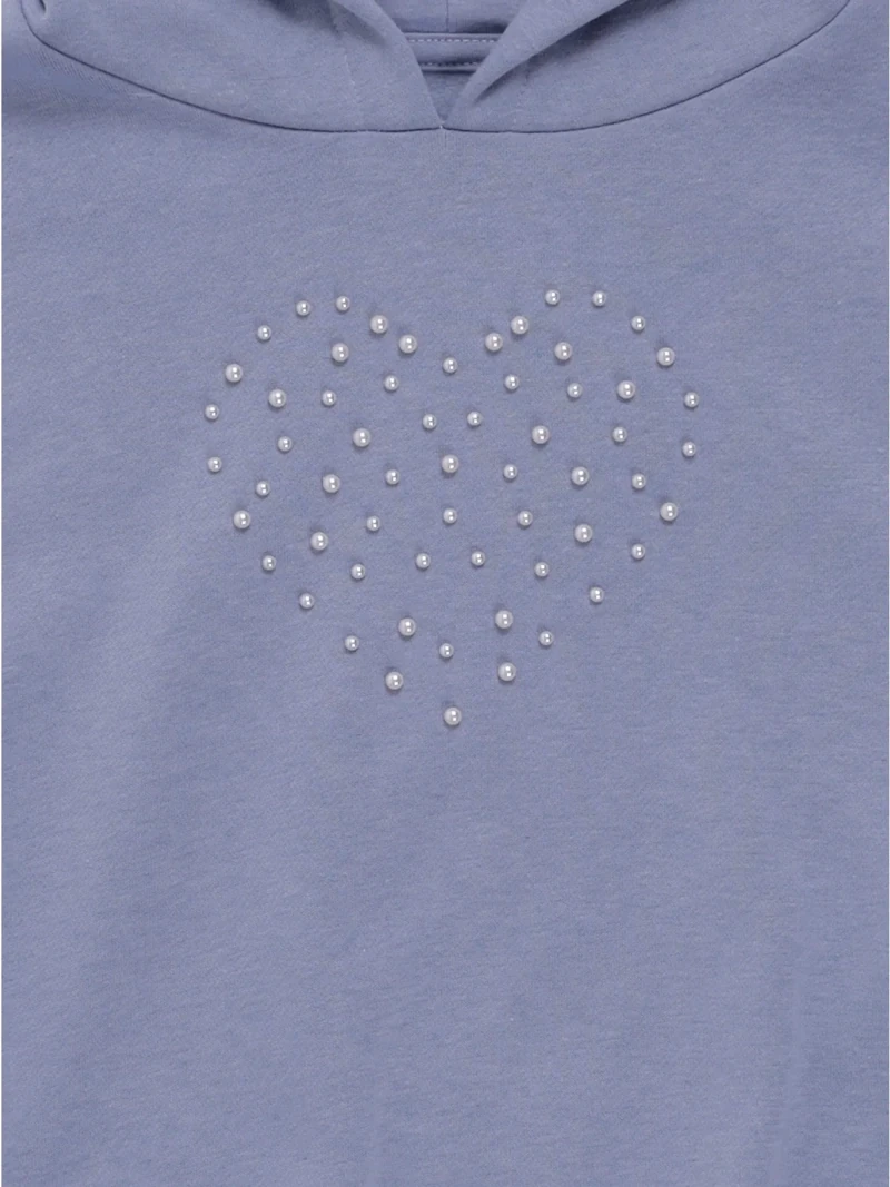 POLERA CAPUCHA FRANELA APLICACIÓN DE PERLAS NIÑA HARVEST - 3