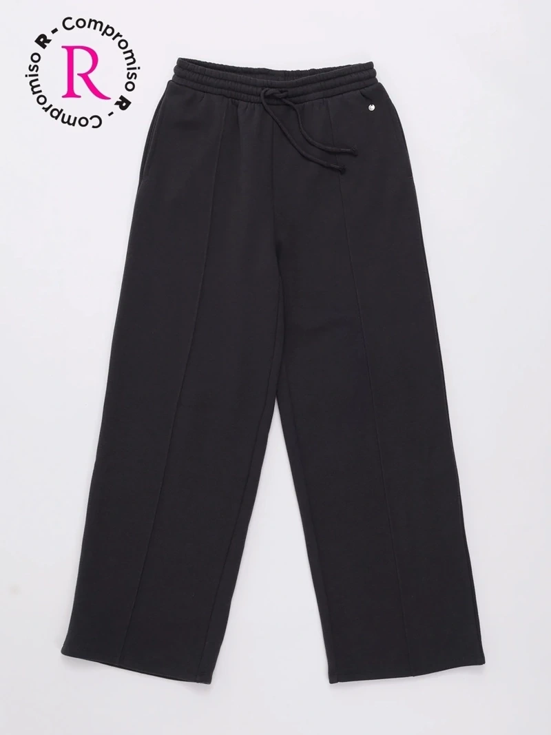 PANTALÓN DE BUZO LUCKY WIDE LEG FRANELA NIÑA INDEX - 3