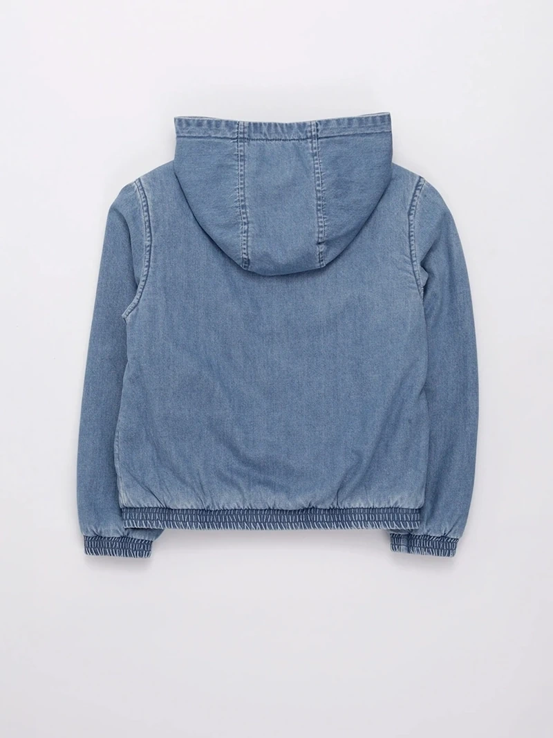 CASACA CAPUCHA DENIM ALGODÓN NIÑA INDEX - 3