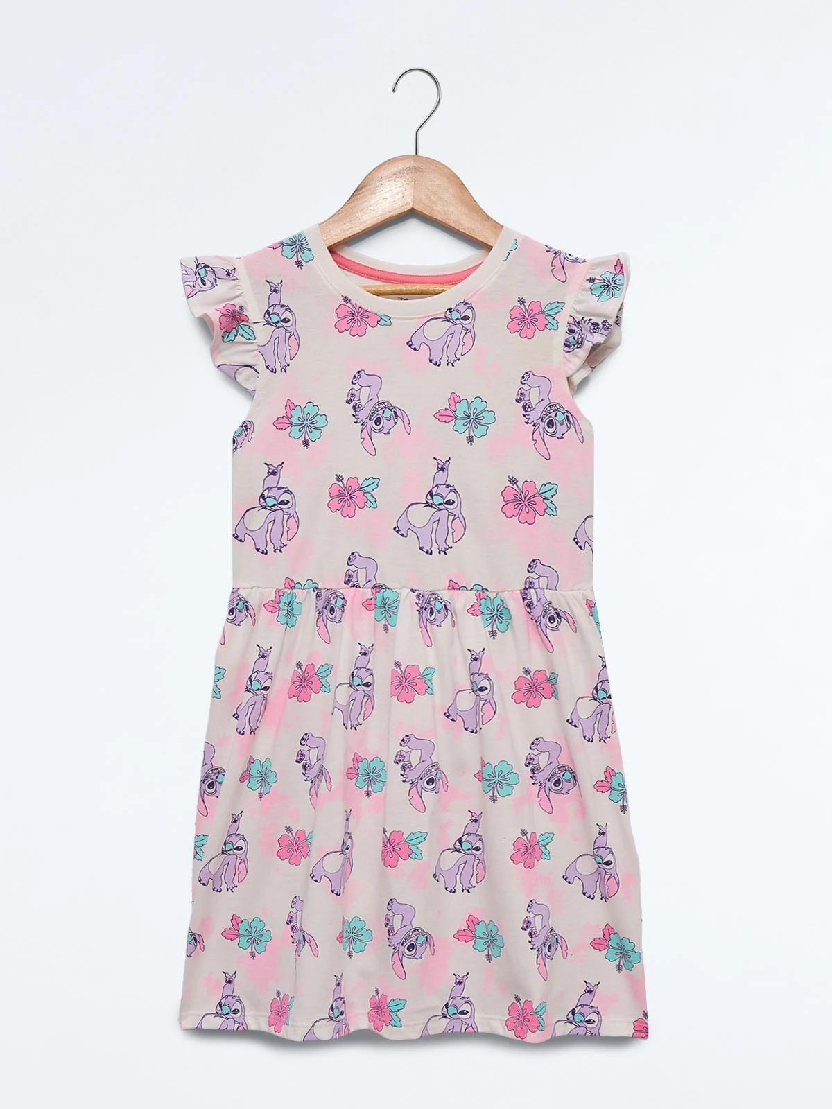 VESTIDO MANGA CORTA ALGODÓN NIÑA STITCH - 1