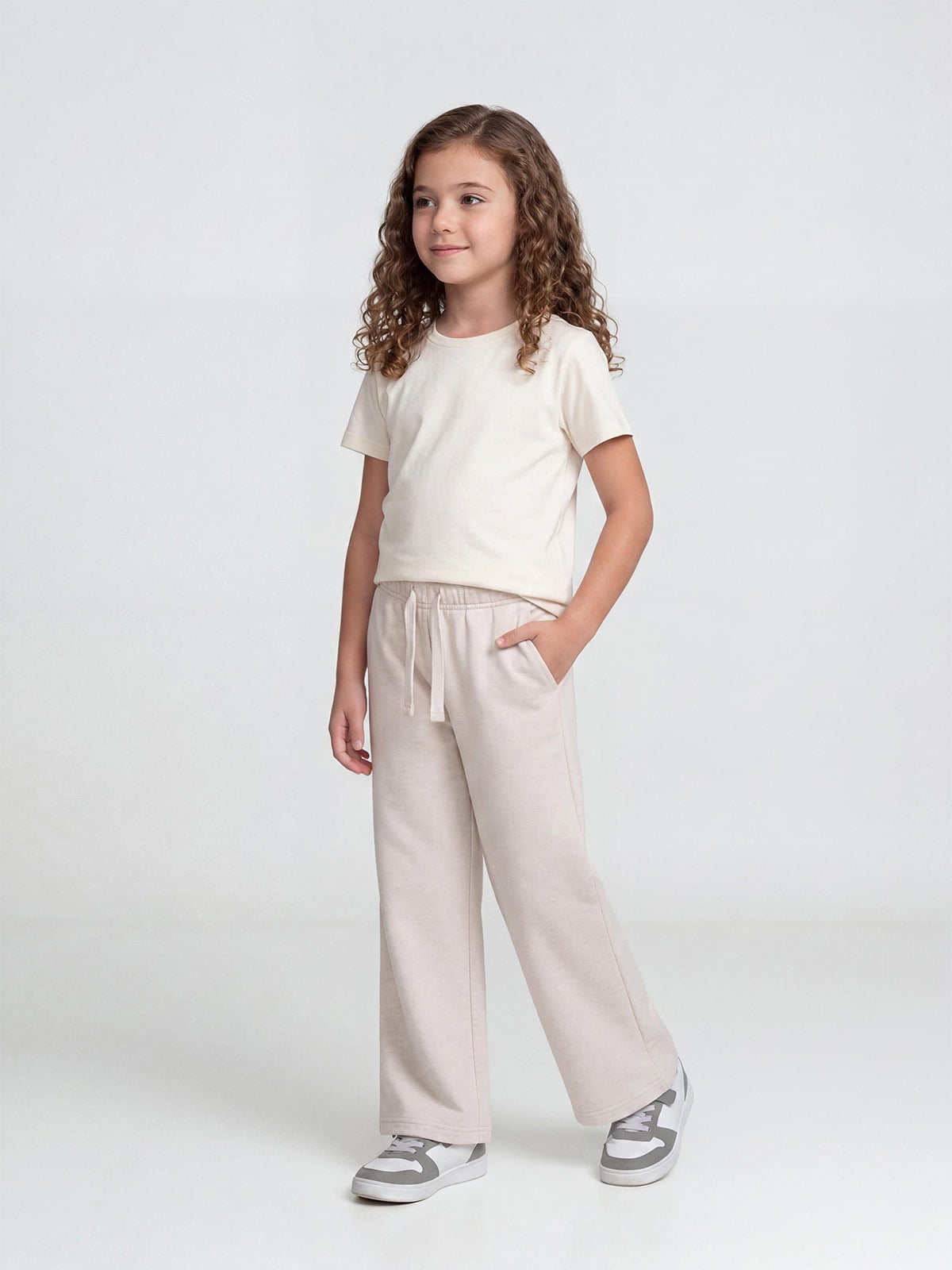 PANTALÓN DE BUZO COMBO WIDE FRANELA NIÑA HARVEST - 1