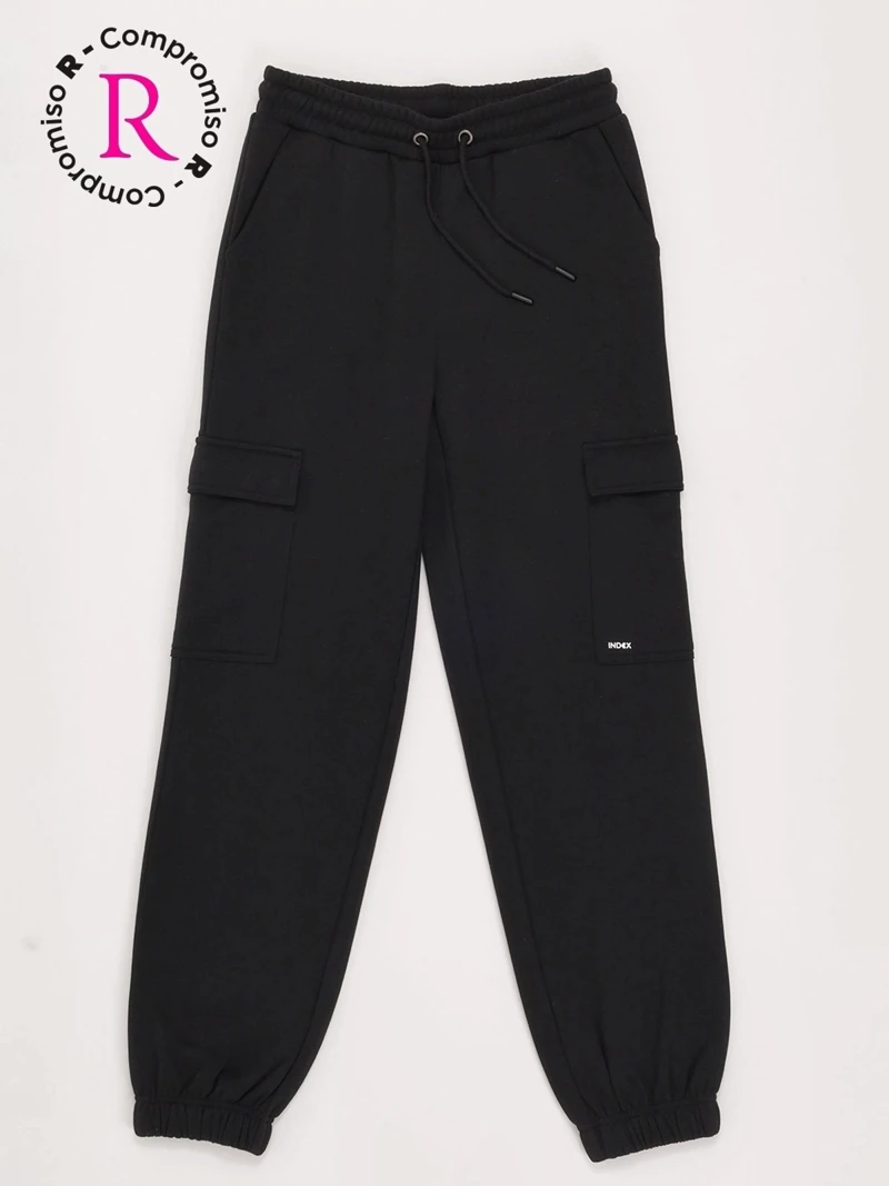 PANTALÓN BUZO NIÑA INDEX CARGO FRANELA - 3