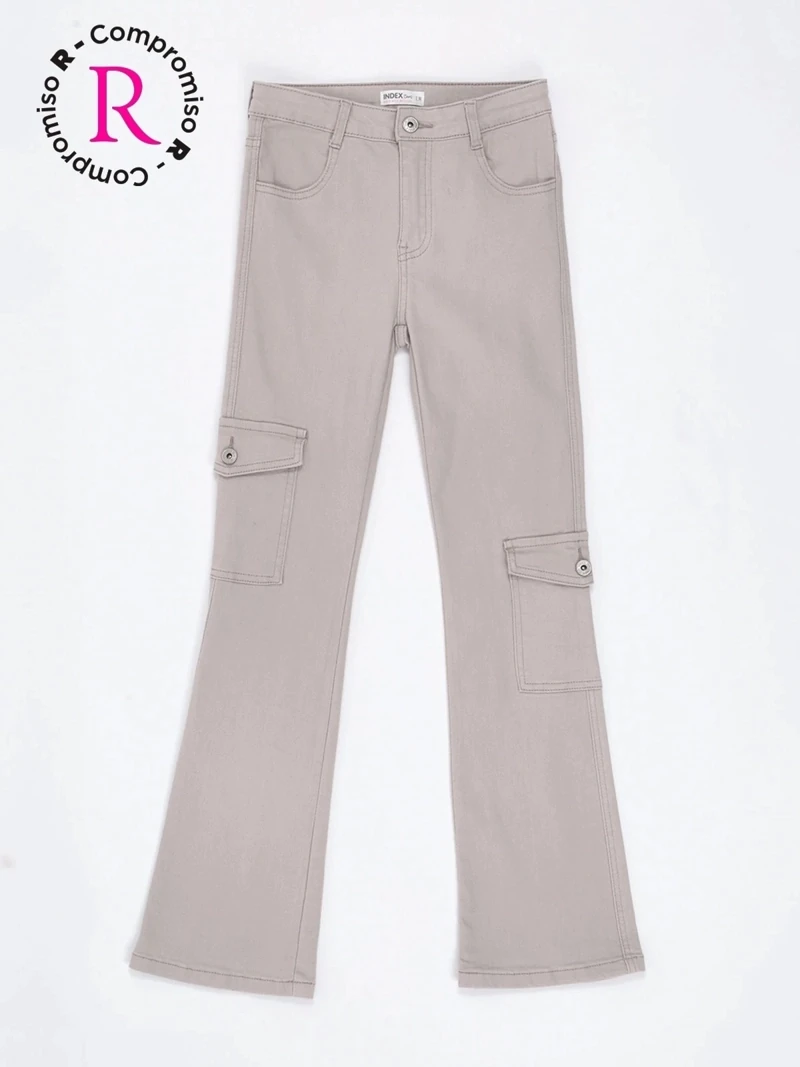 PANTALON CARGO FLARE NIÑA INDEX - 3