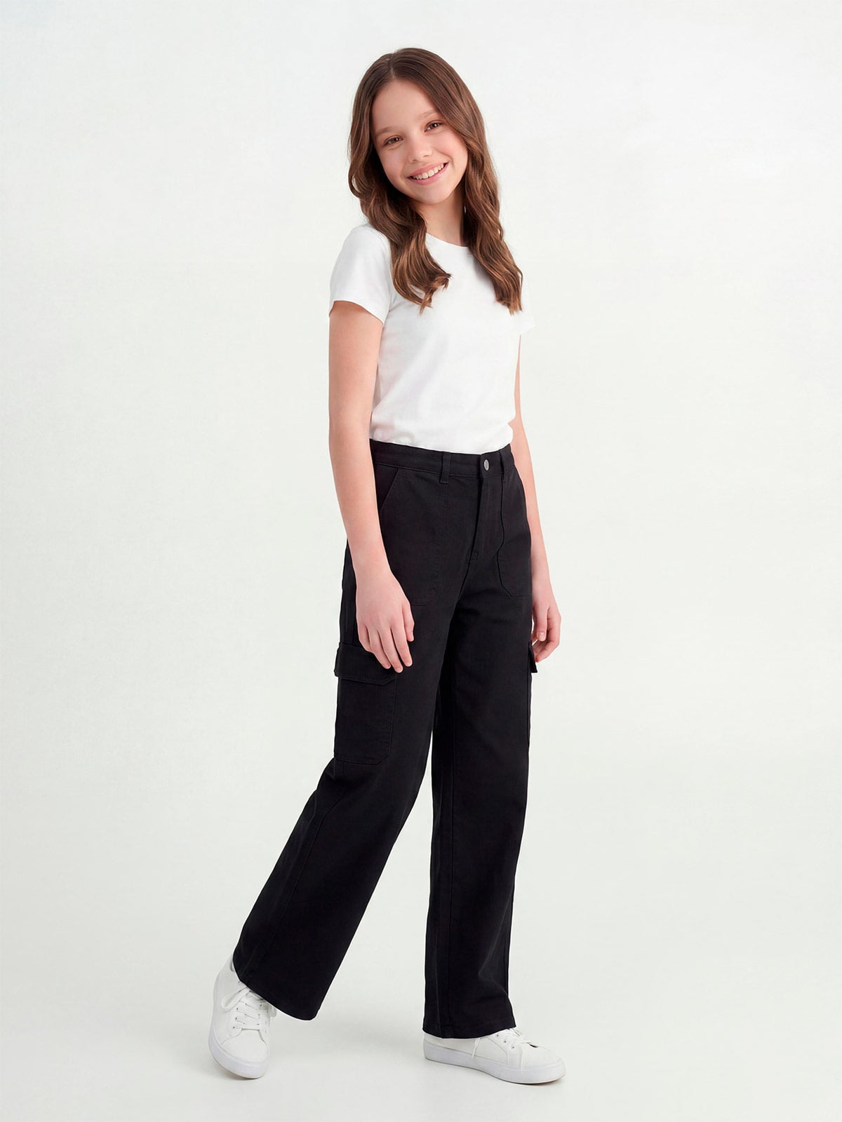 PANTALÓN ALGODÓN CARGO NIÑA INDEX - 1