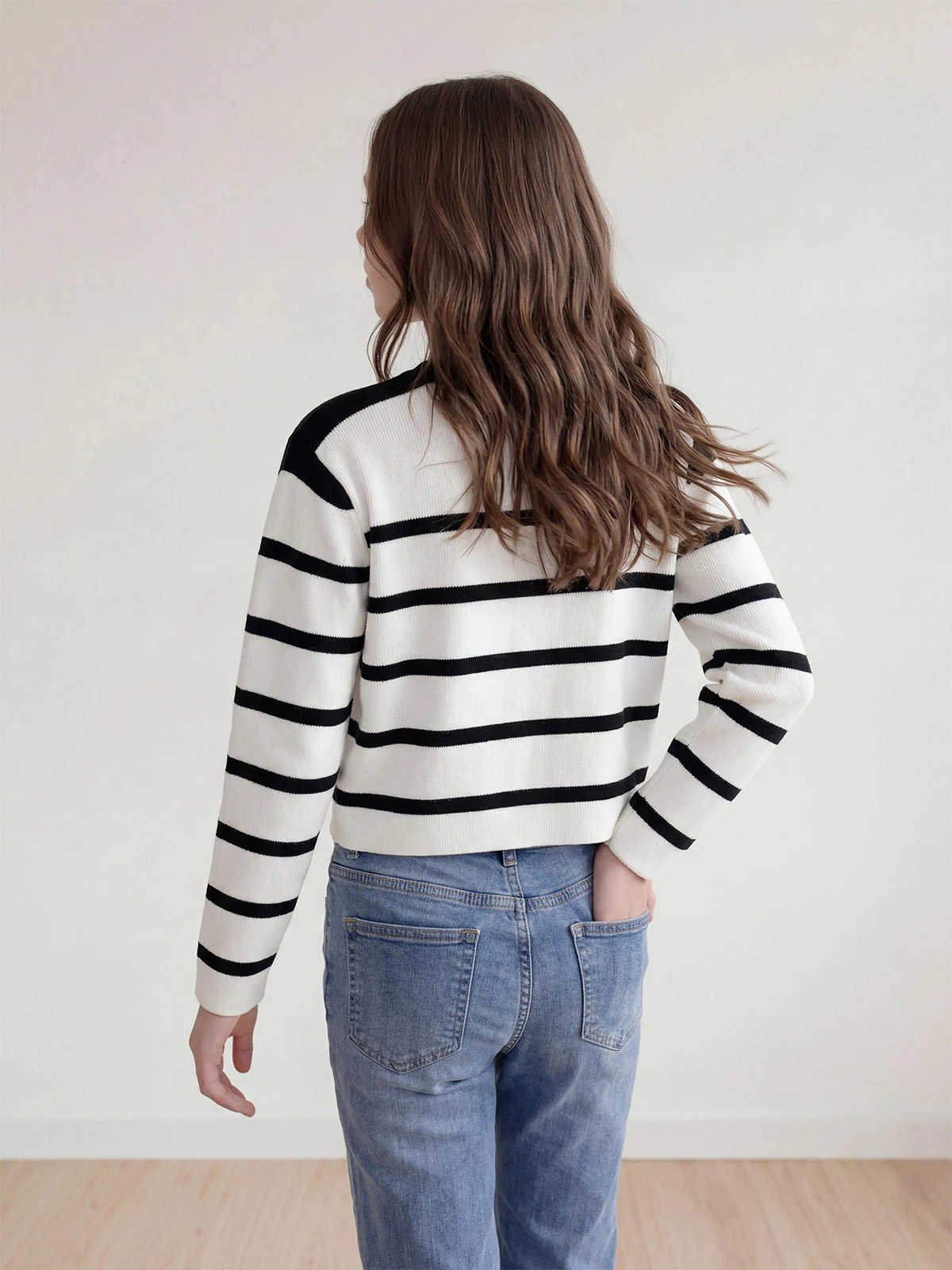 CHOMPA TEJIDA CONTRAST SWEATER NIÑA INDEX - 2