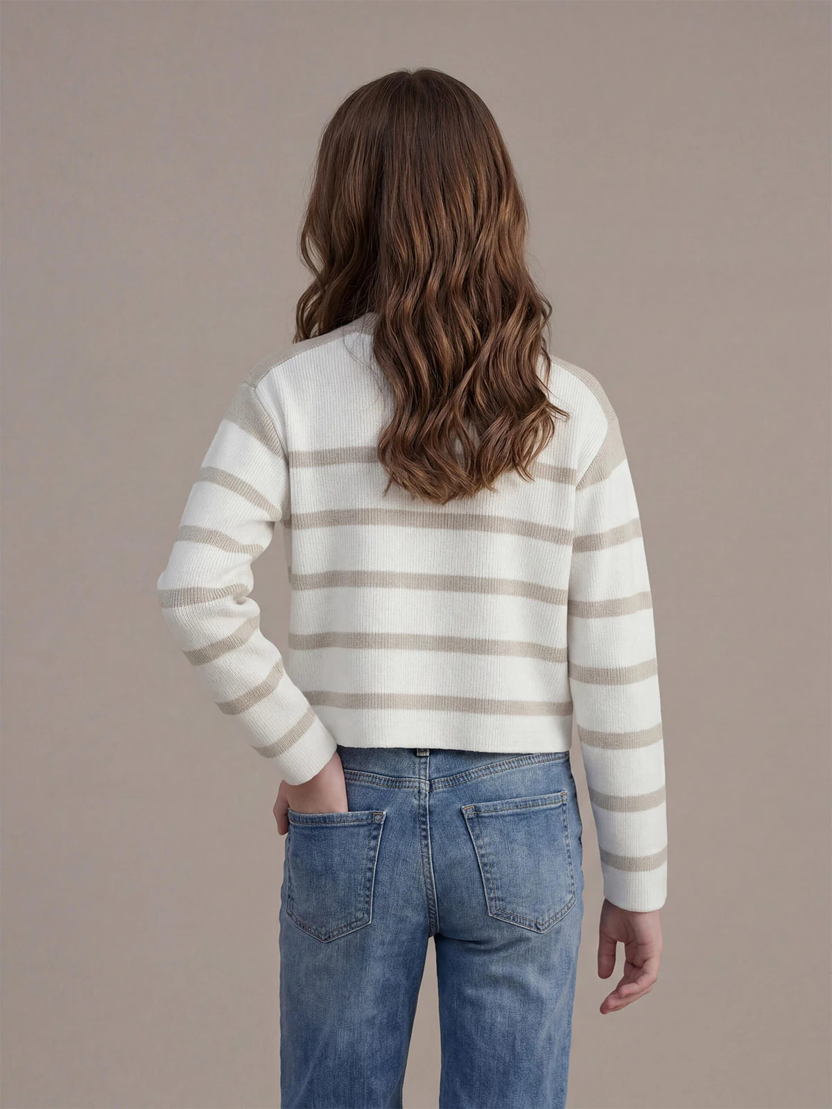 CHOMPA TEJIDA CONTRAST SWEATER NIÑA INDEX - 2