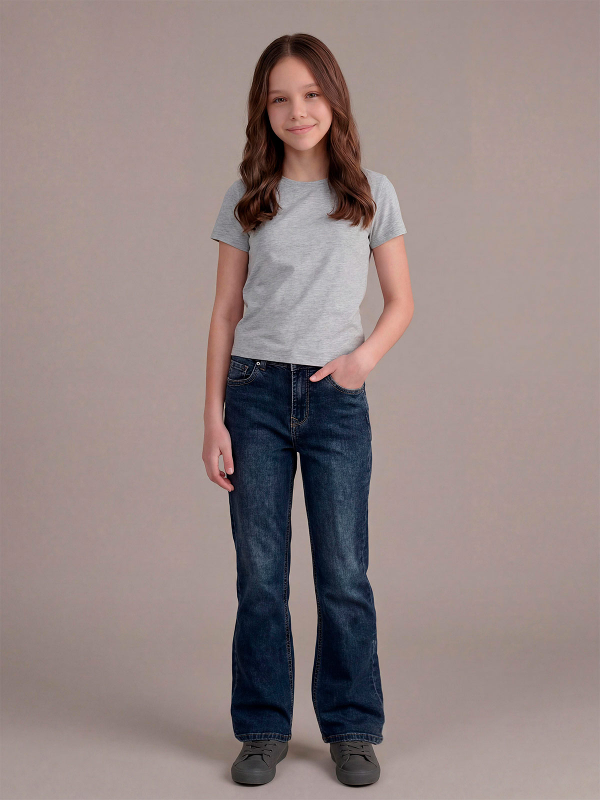 JEANS ALGODÓN FLARE NIÑA INDEX - 1