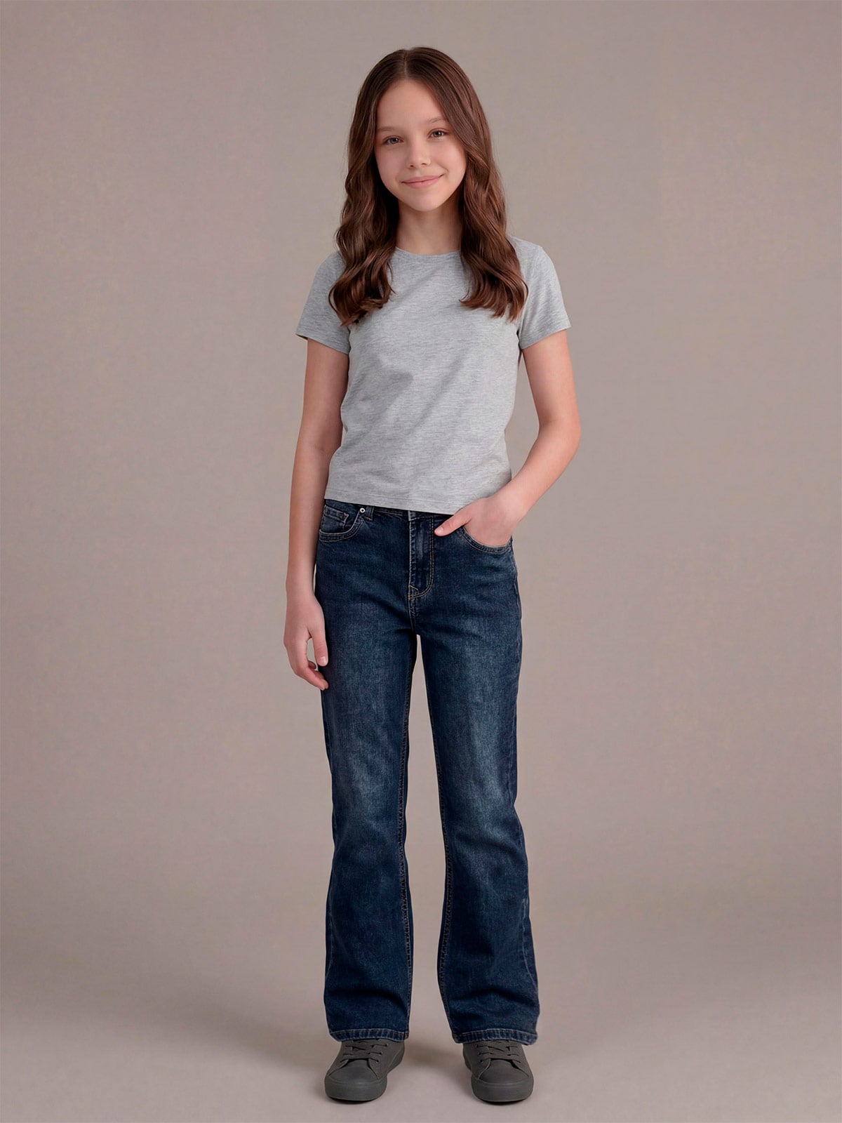 JEANS ALGODÓN FLARE NIÑA INDEX - 1