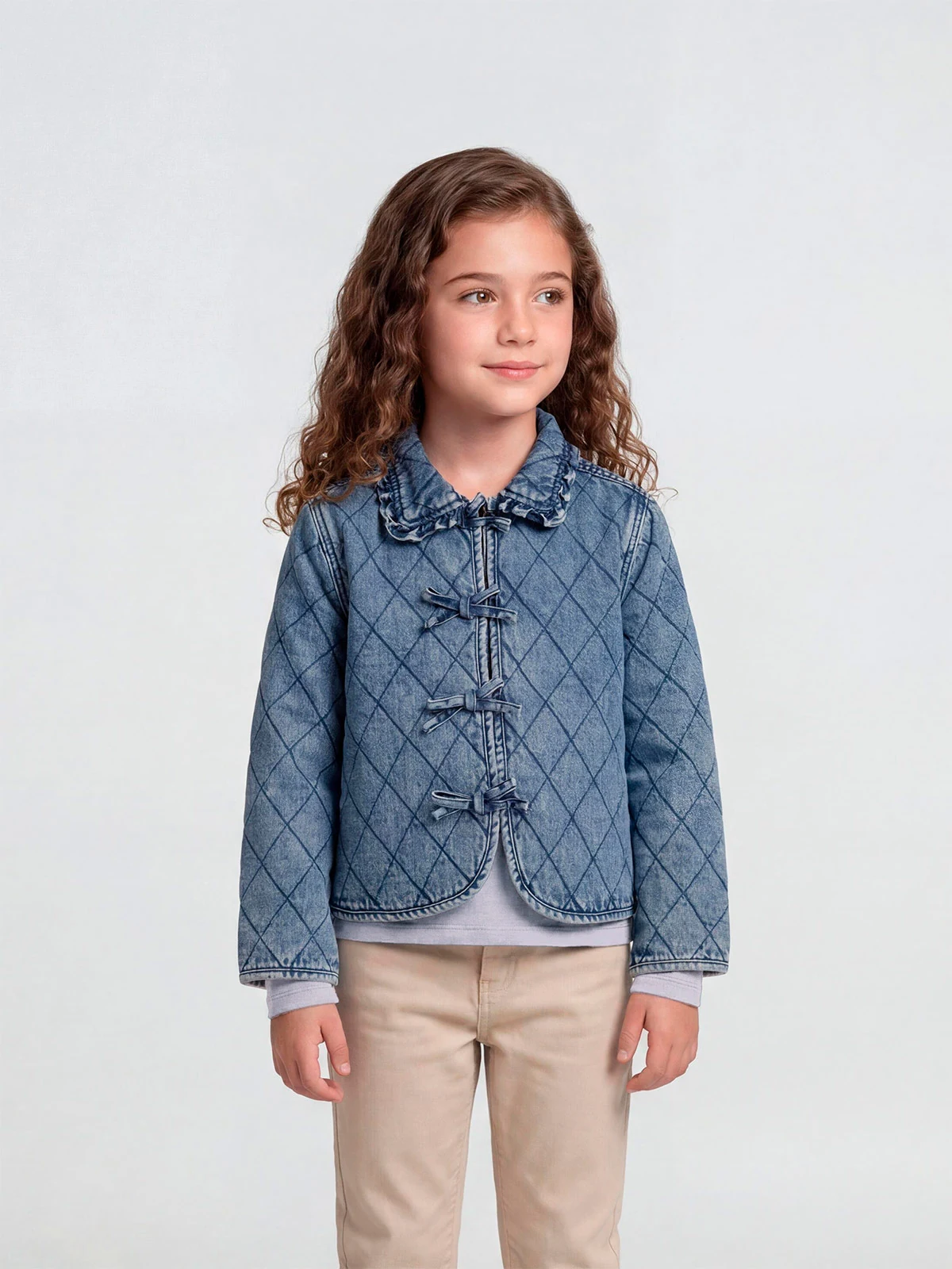 CASACA ALGODÓN NIÑA HARVEST LAZOS QUILTED - 1