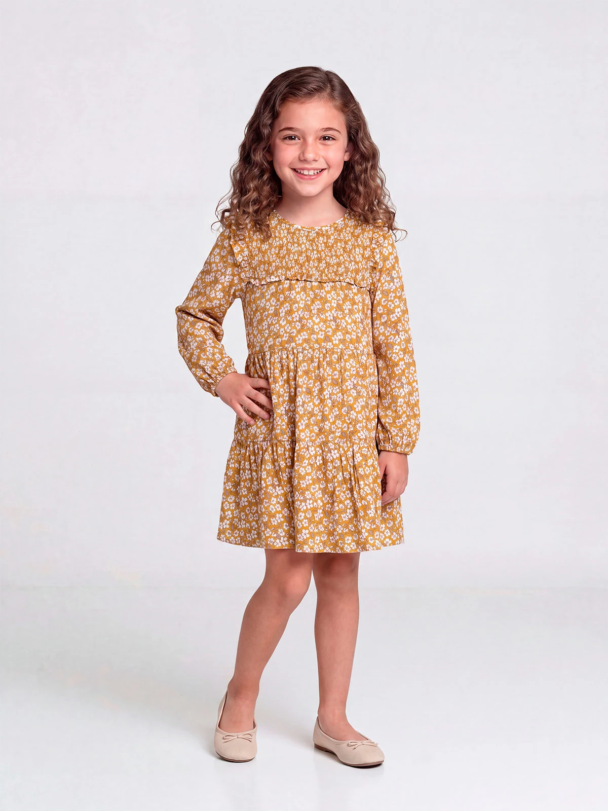 VESTIDO INDIGO MANGA LARGA NIÑA HARVEST - 1