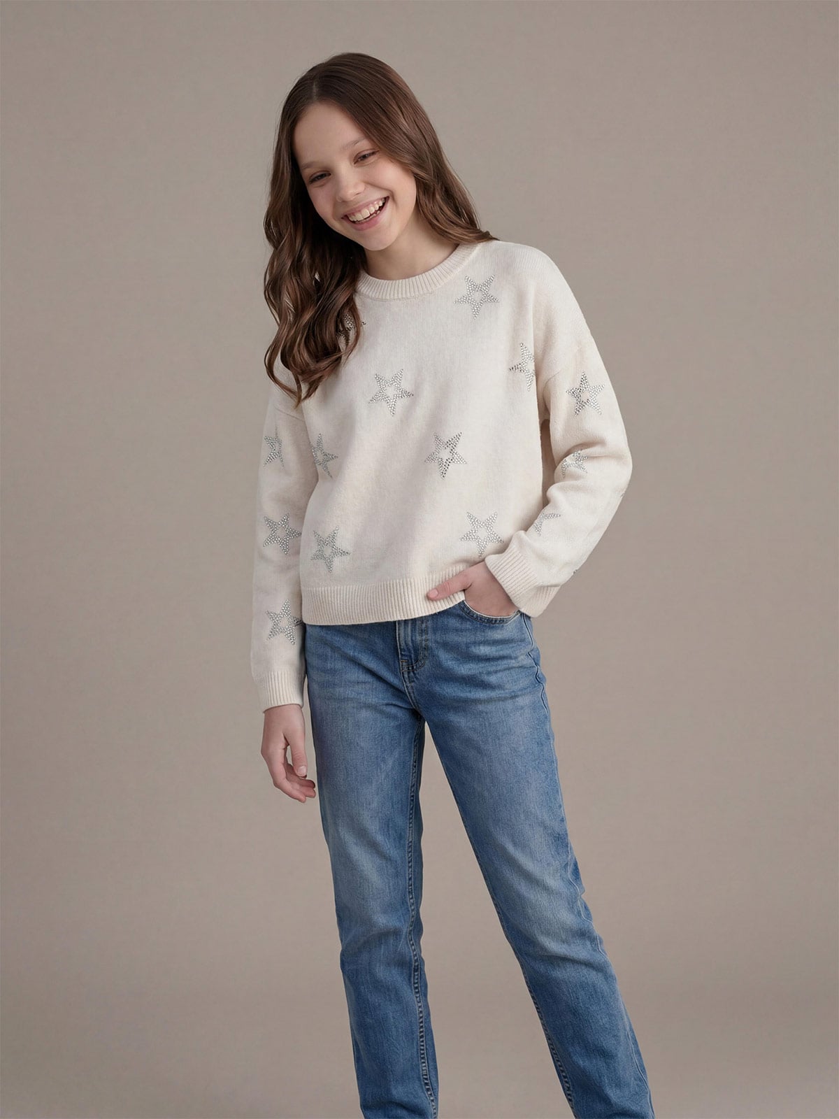 CHOMPA ESTRELLAS SWEATER NIÑA INDEX - 1