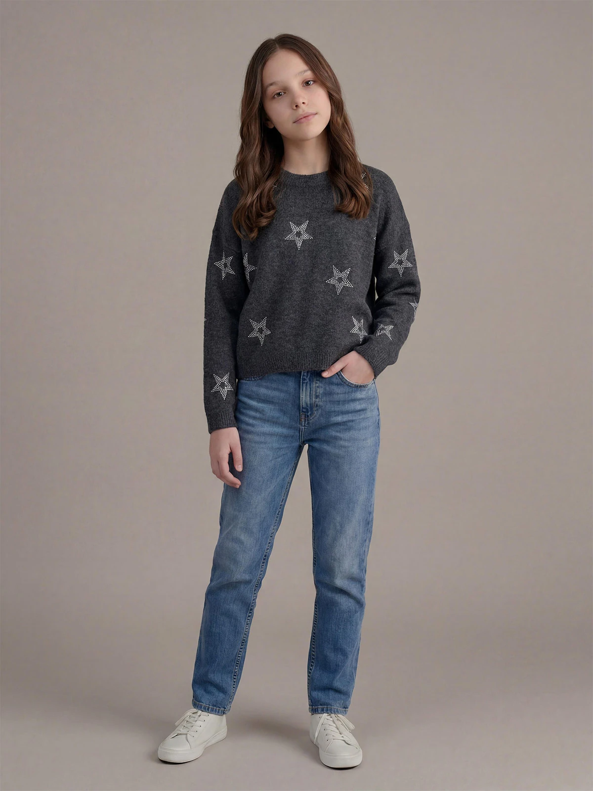 CHOMPA ESTRELLAS SWEATER NIÑA INDEX - 1